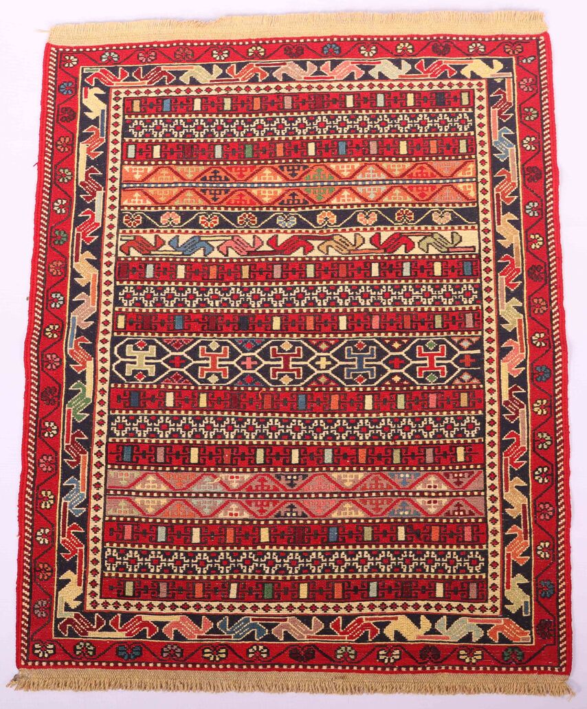 1x0.9M Persian Sumak Kilim Rug - Image 2