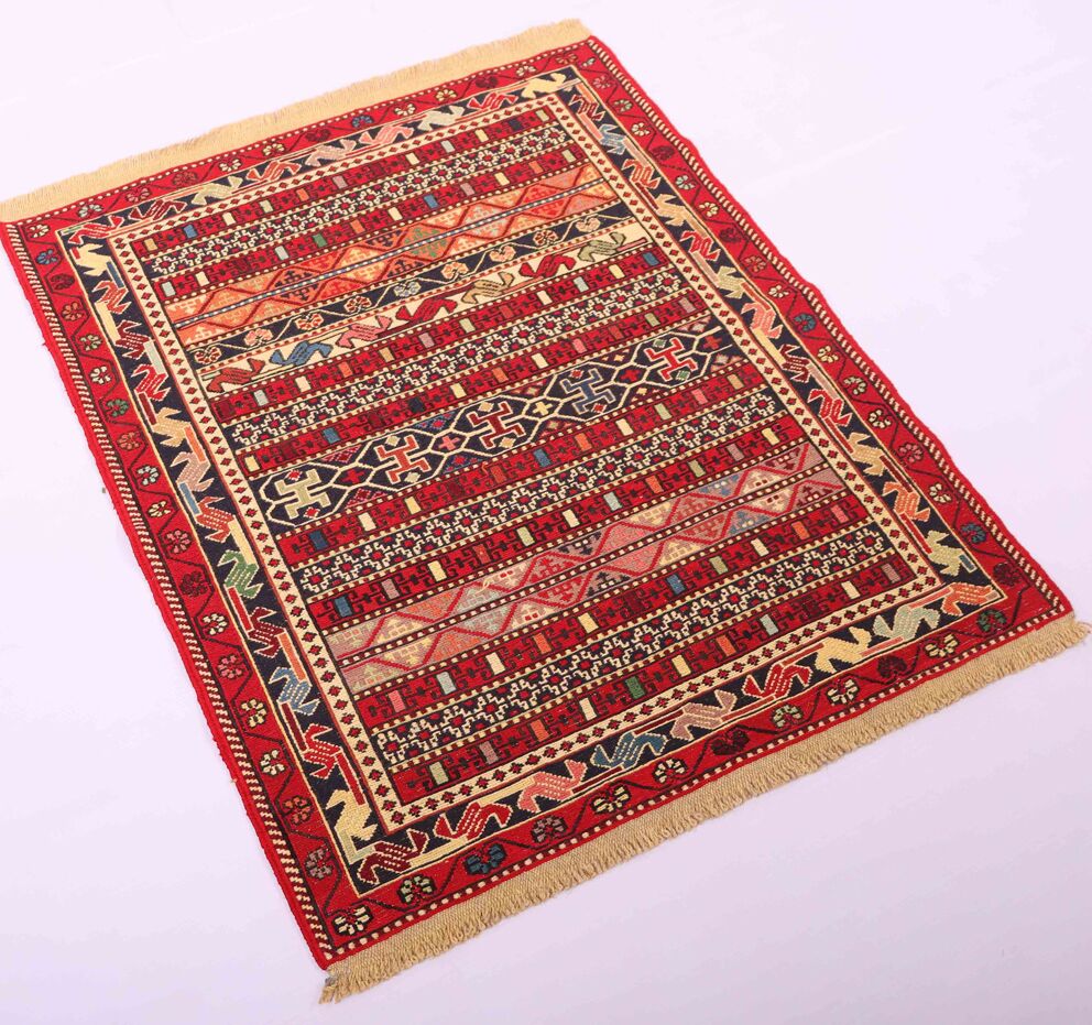 1x0.9M Persian Sumak Kilim Rug - Image 4