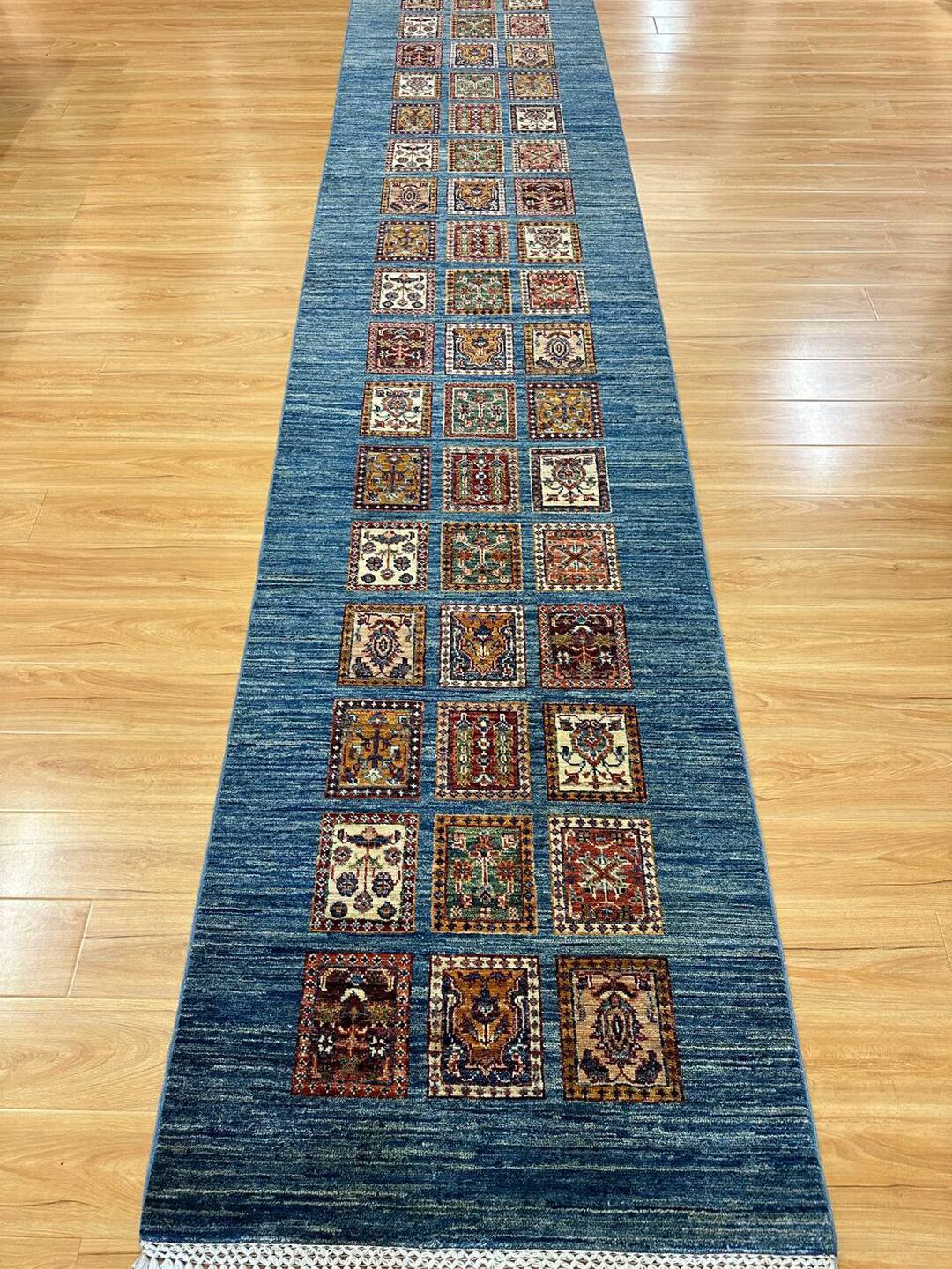 3.78 X 0.82 m Garden Design Afghan Kazak Hall Runner - Image 2