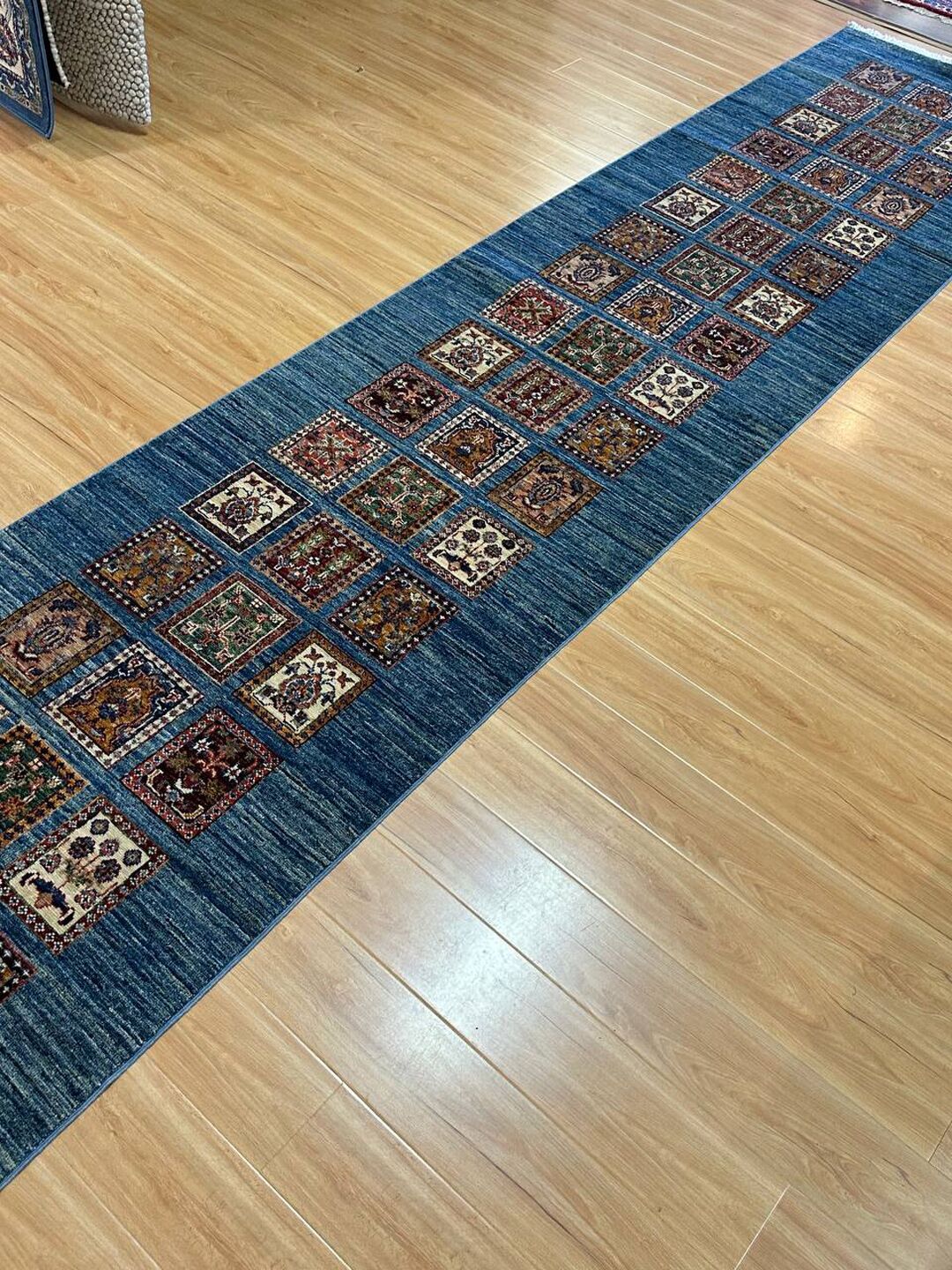 3.78 X 0.82 m Garden Design Afghan Kazak Hall Runner - Image 10