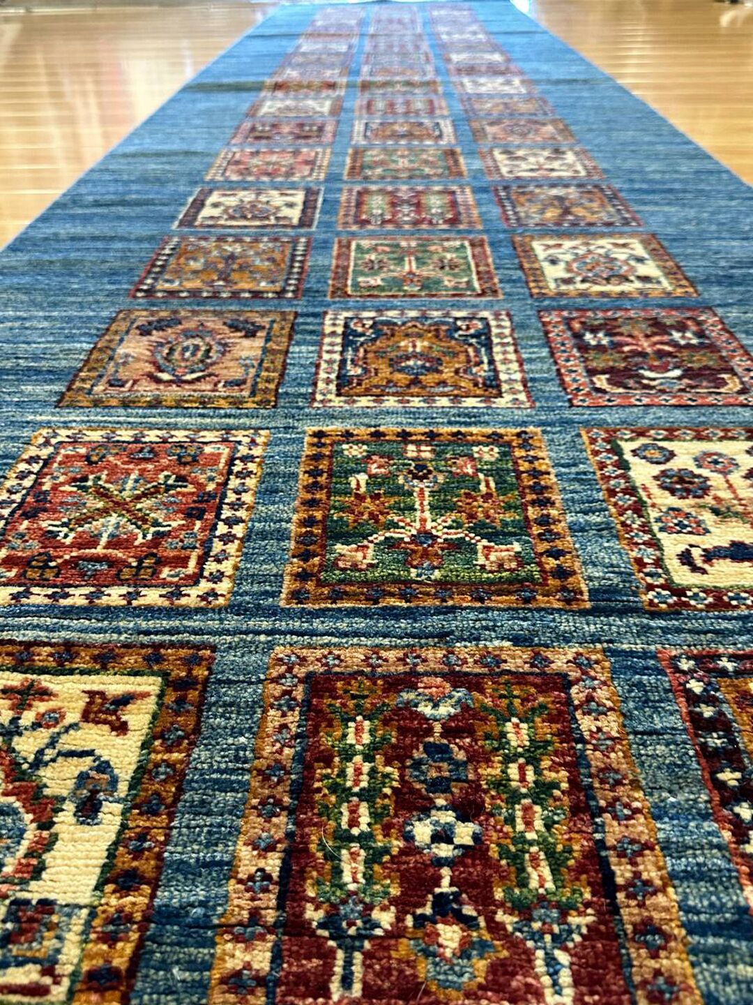 3.78 X 0.82 m Garden Design Afghan Kazak Hall Runner - Image 4