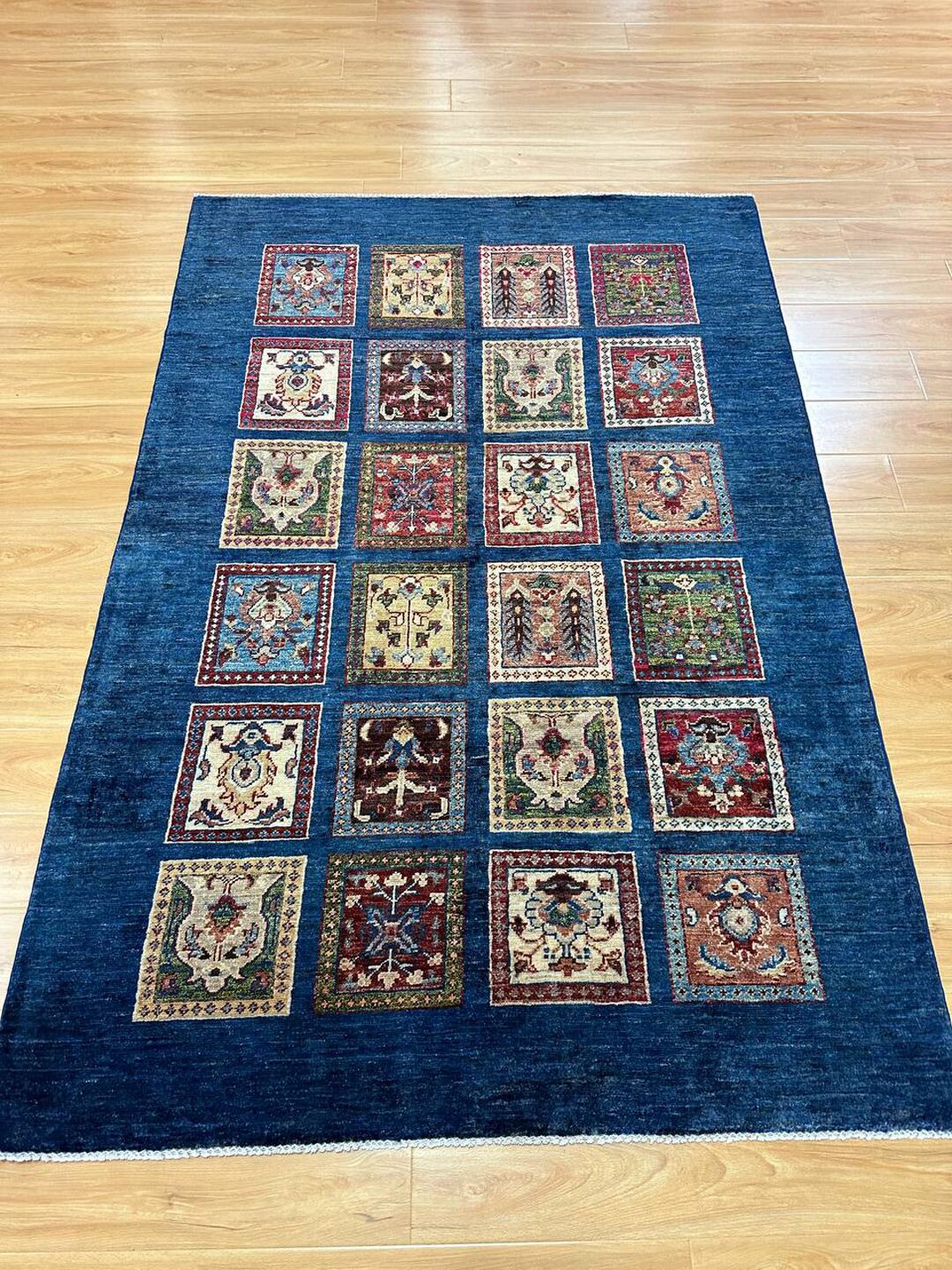 1.86 x 1.27 m Garden Design Afghan Kazak Rug - Image 2