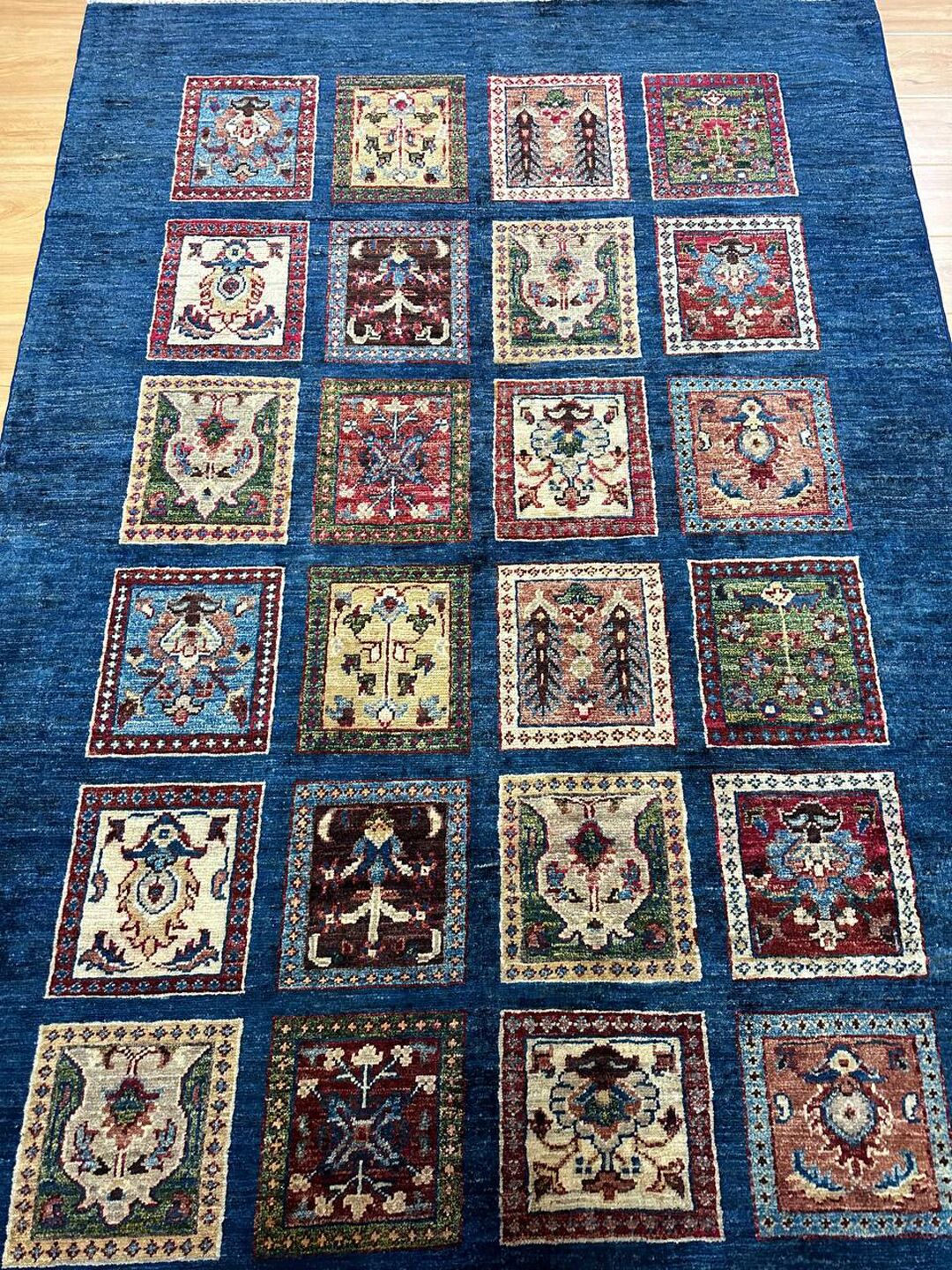 1.86 x 1.27 m Garden Design Afghan Kazak Rug - Image 4