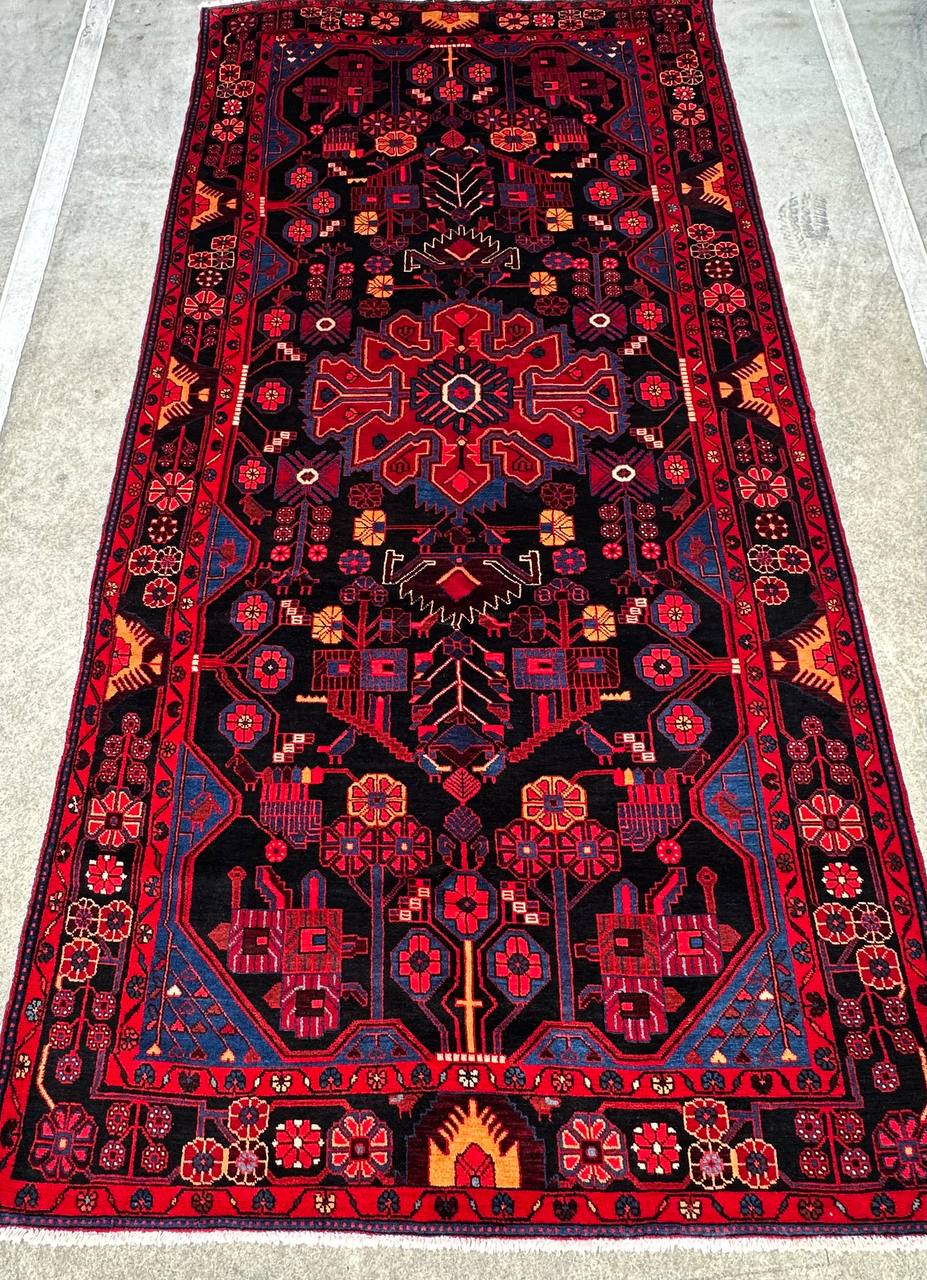 3.4x1.7M Tribal Nahavand Rug - Image 8