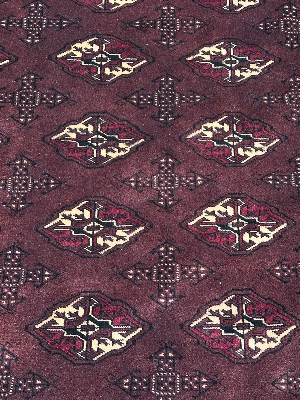 3.8x3M Chocolate Tone Turkoman Bokhara Rug - Image 7