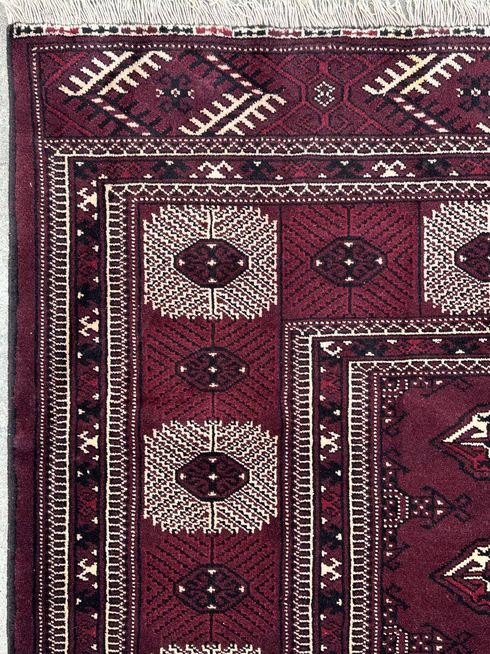 3.7x2.6M Chocolate Tone Turkoman Bokhara Rug