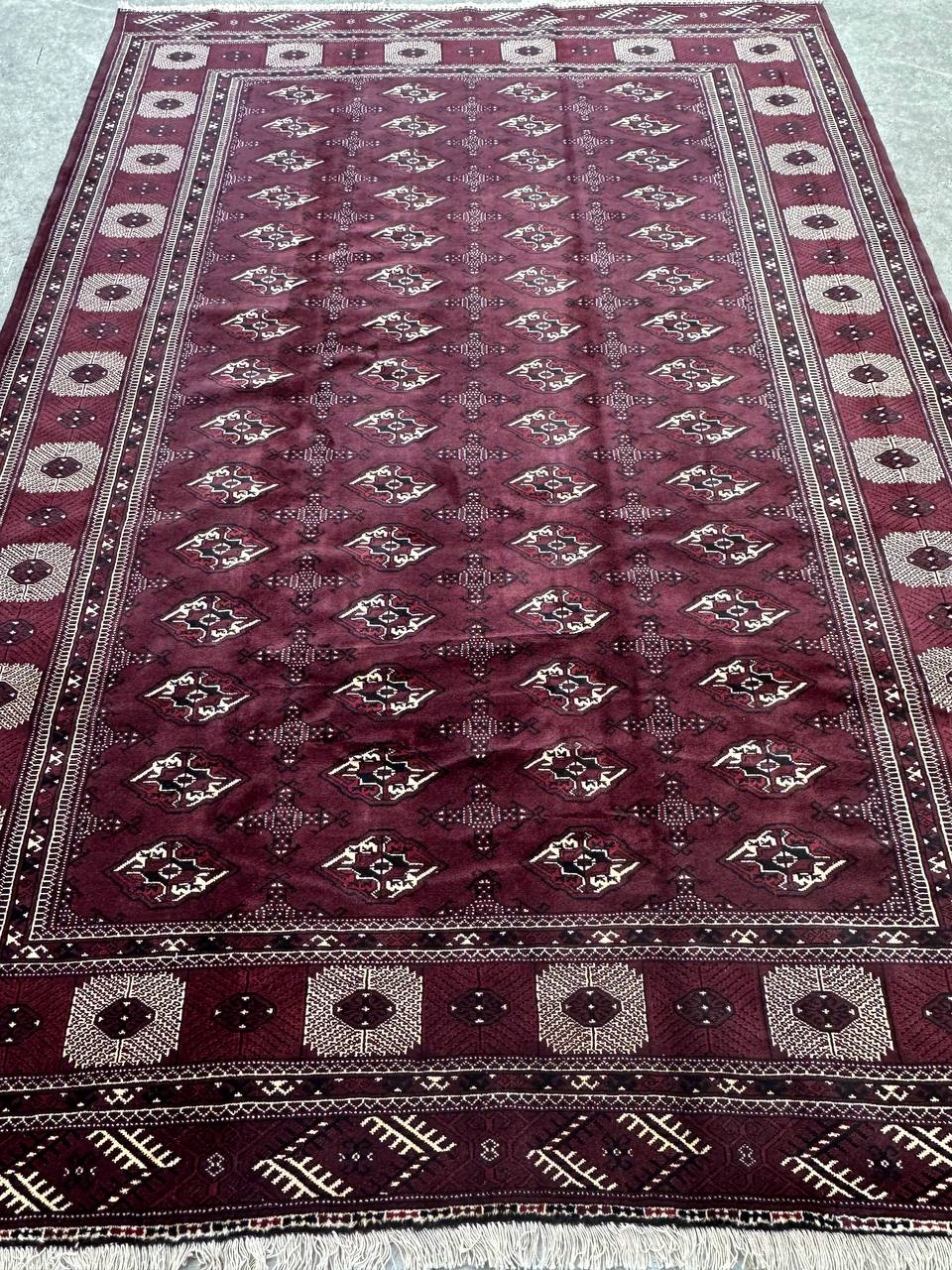 3.7x2.6M Chocolate Tone Turkoman Bokhara Rug - Image 2