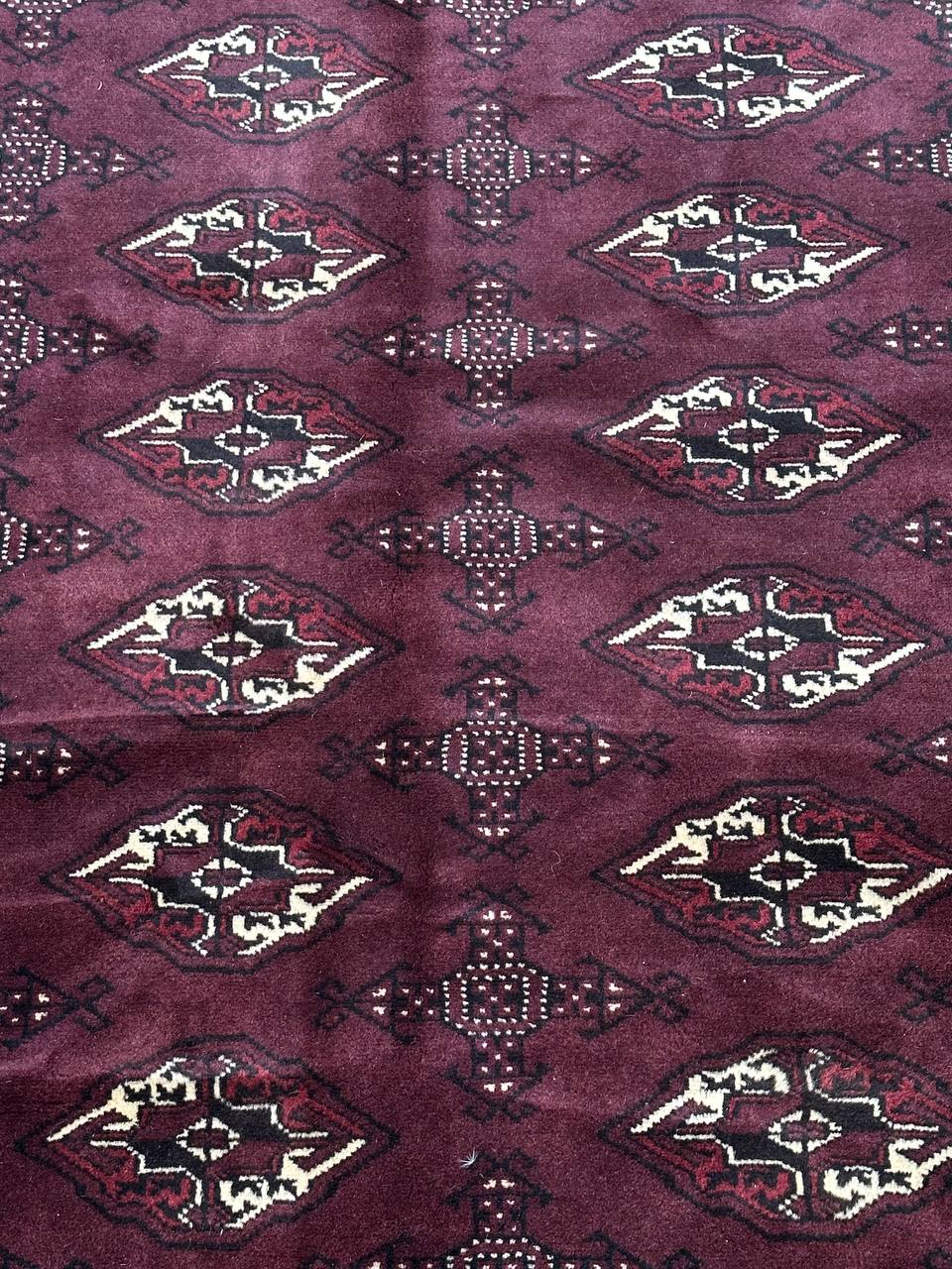 3.7x2.6M Chocolate Tone Turkoman Bokhara Rug - Image 5