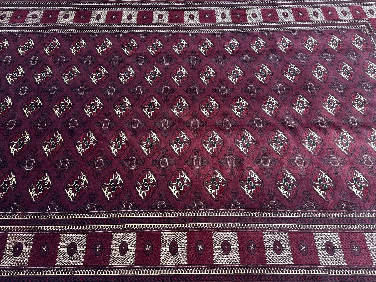 3.8x2.5M Chocolate Tone Turkoman Bokhara Rug - Image 3