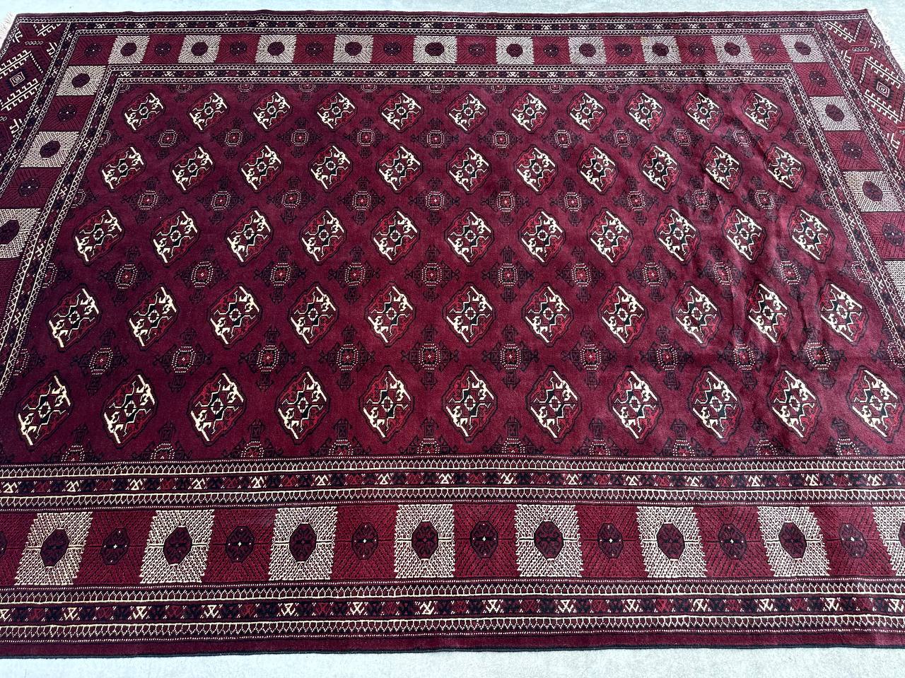 3.8x2.6M Chocolate Tone Turkoman Bokhara Rug - Image 8