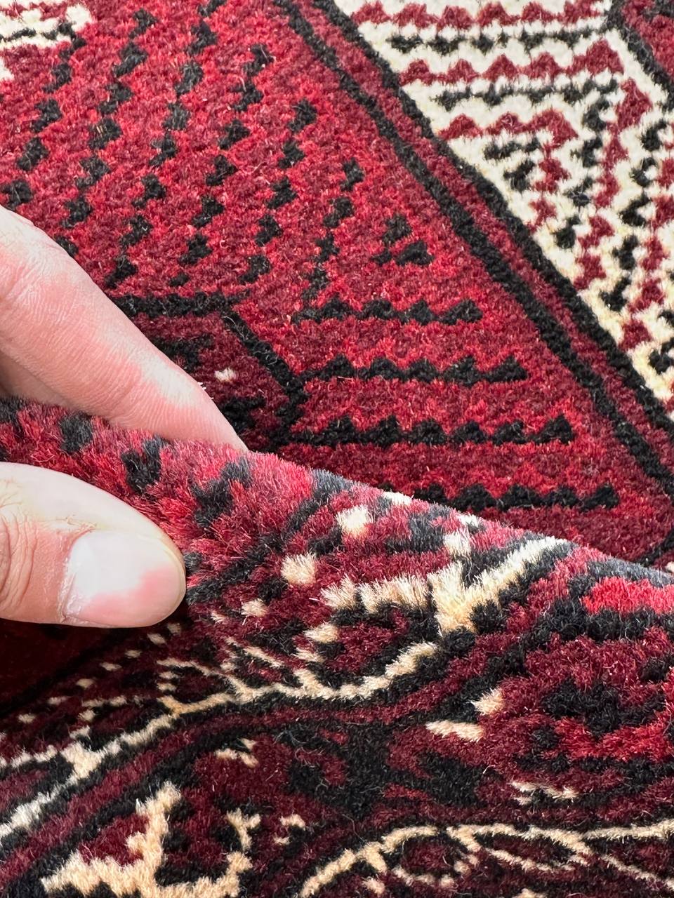 3.8x2.6M Chocolate Tone Turkoman Bokhara Rug - Image 5