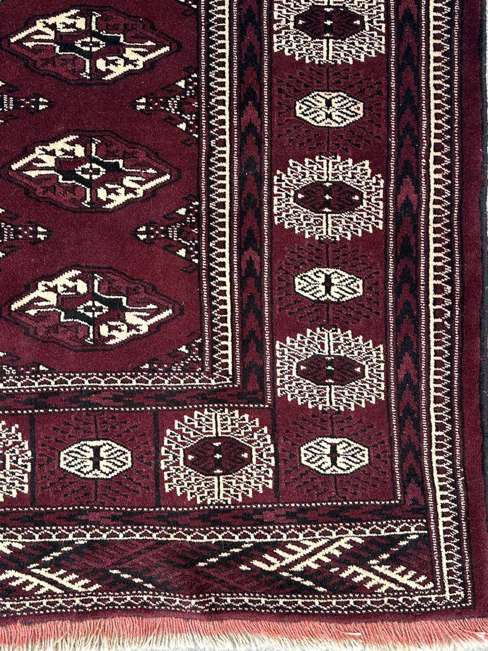 3.9x2.6M Chocolate Tone Turkoman Bokhara Rug - Image 8