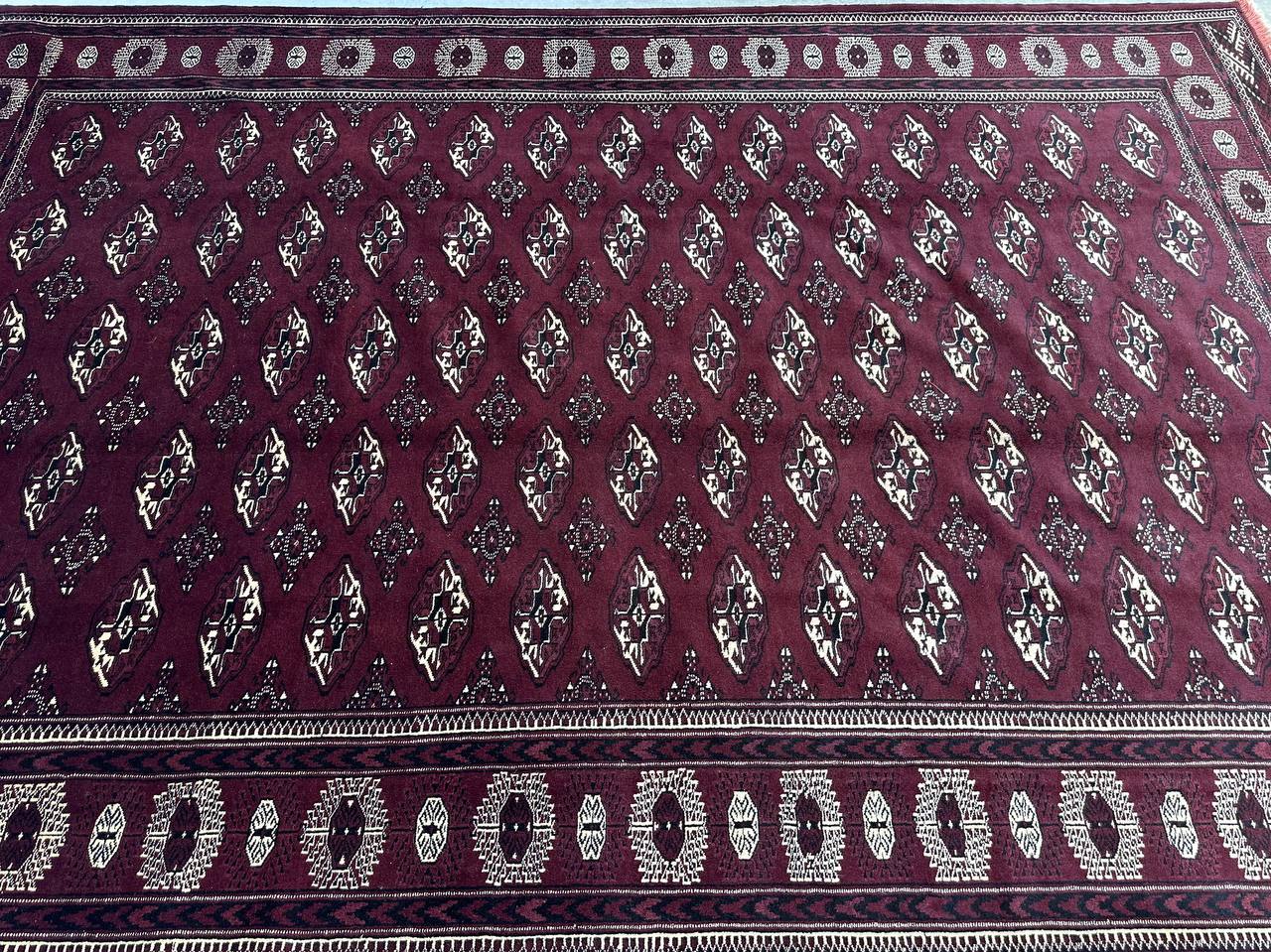 3.9x2.6M Chocolate Tone Turkoman Bokhara Rug - Image 2