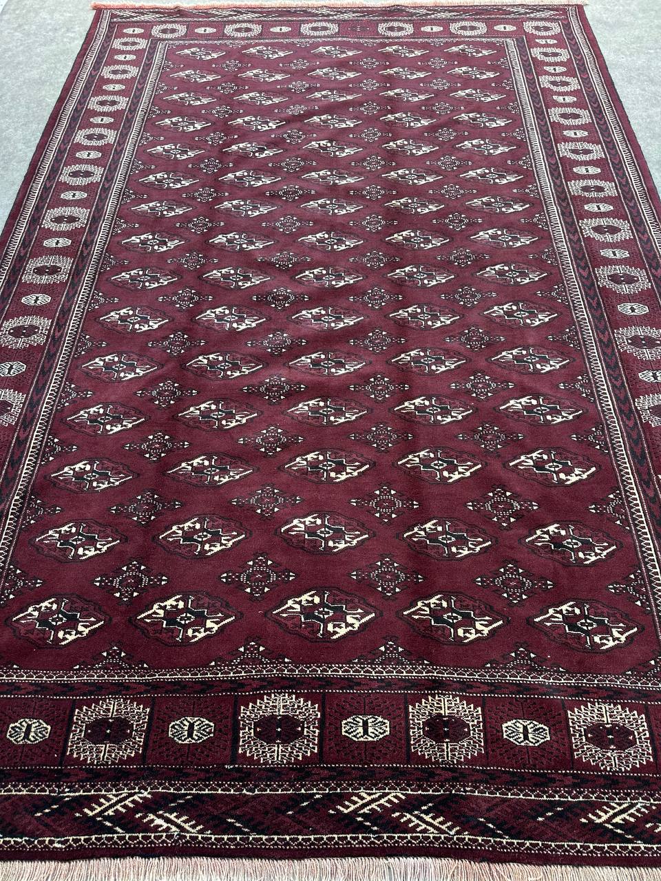 3.9x2.6M Chocolate Tone Turkoman Bokhara Rug - Image 5