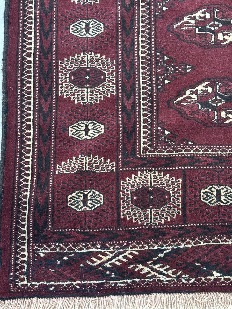 3.9x2.6M Chocolate Tone Turkoman Bokhara Rug - Image 4