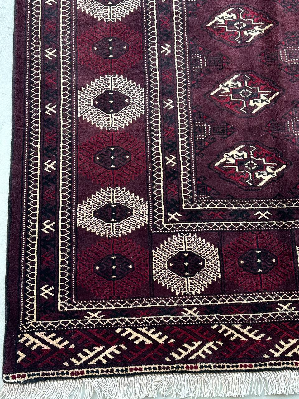 3.8x3M Chocolate Tone Turkoman Bokhara Rug - Image 3
