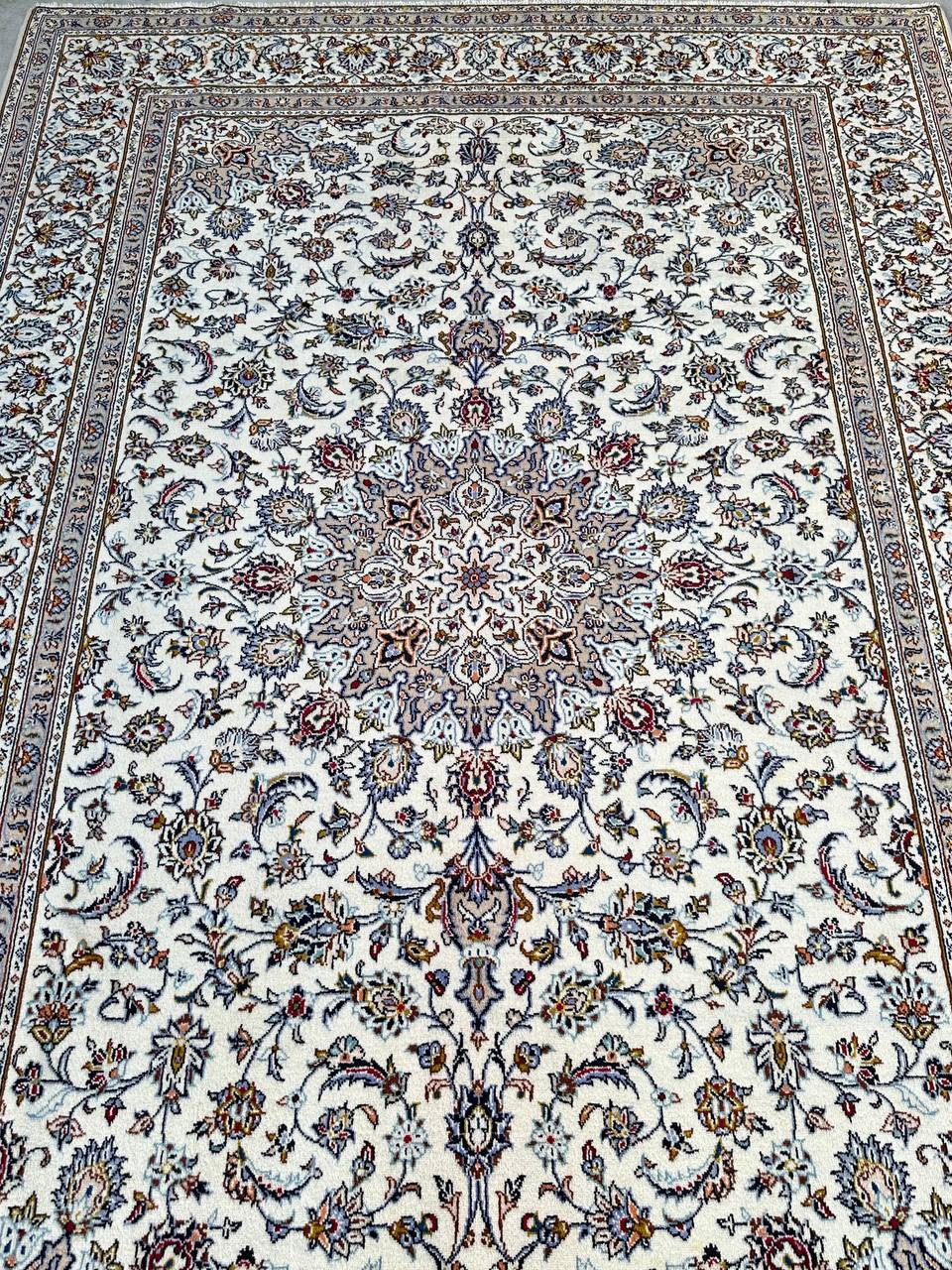 3x2M Beige Persian Kashan Rug - Image 2