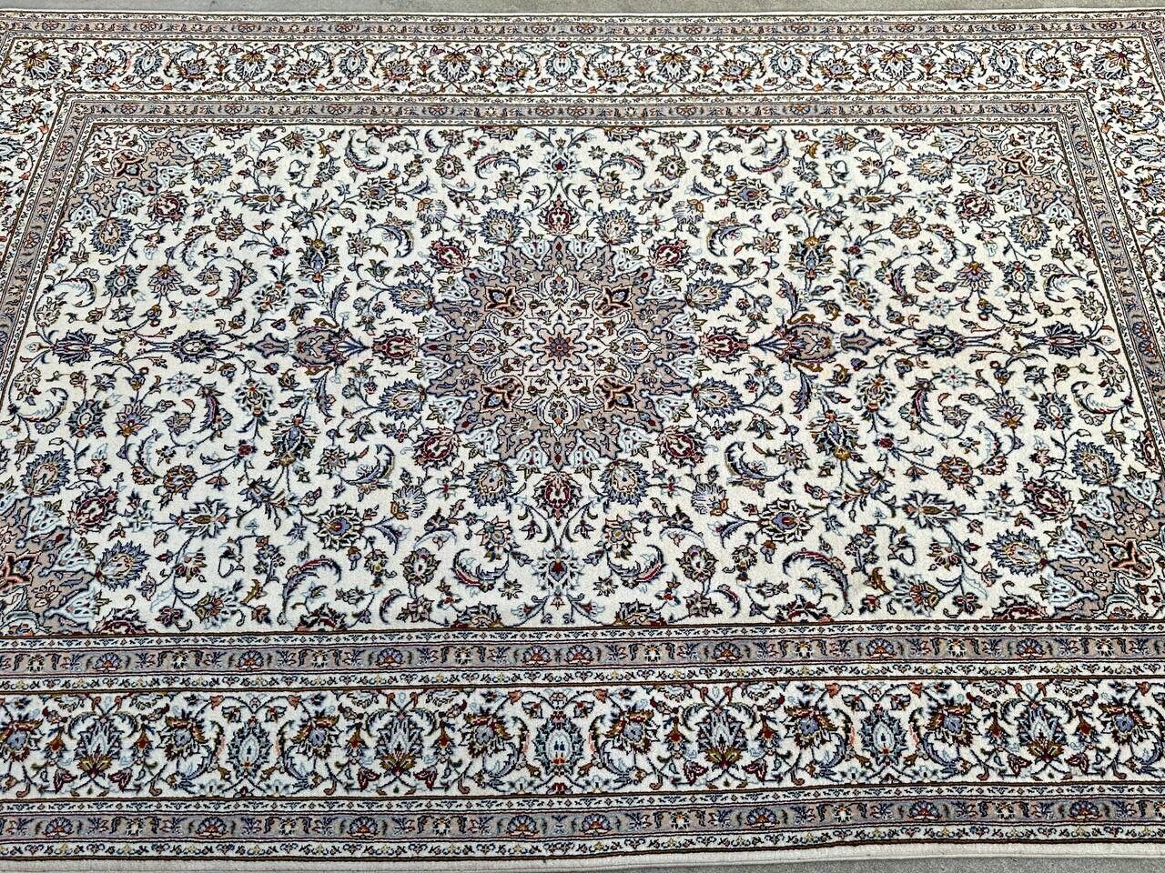 3x2M Beige Persian Kashan Rug - Image 6