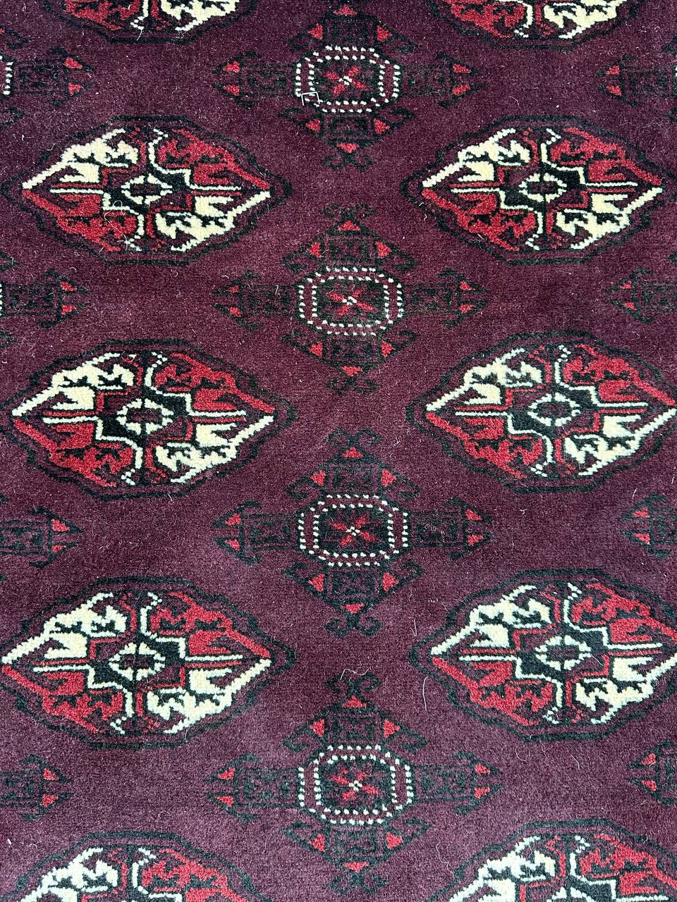 3.4x2.5M Chocolate Tone Turkoman Bokhara Rug - Image 11