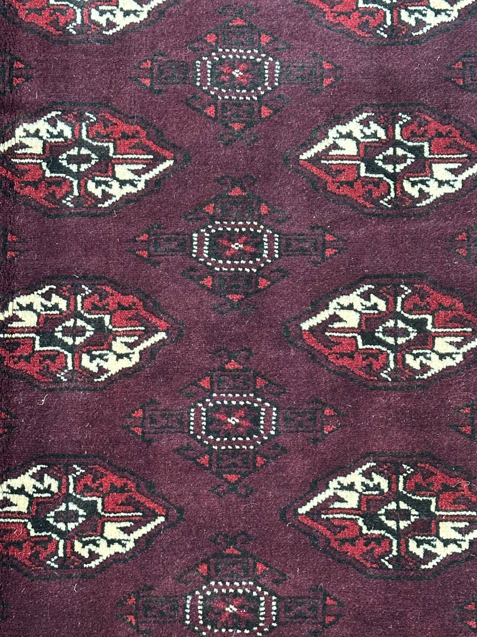 3.4x2.5M Chocolate Tone Turkoman Bokhara Rug - Image 4