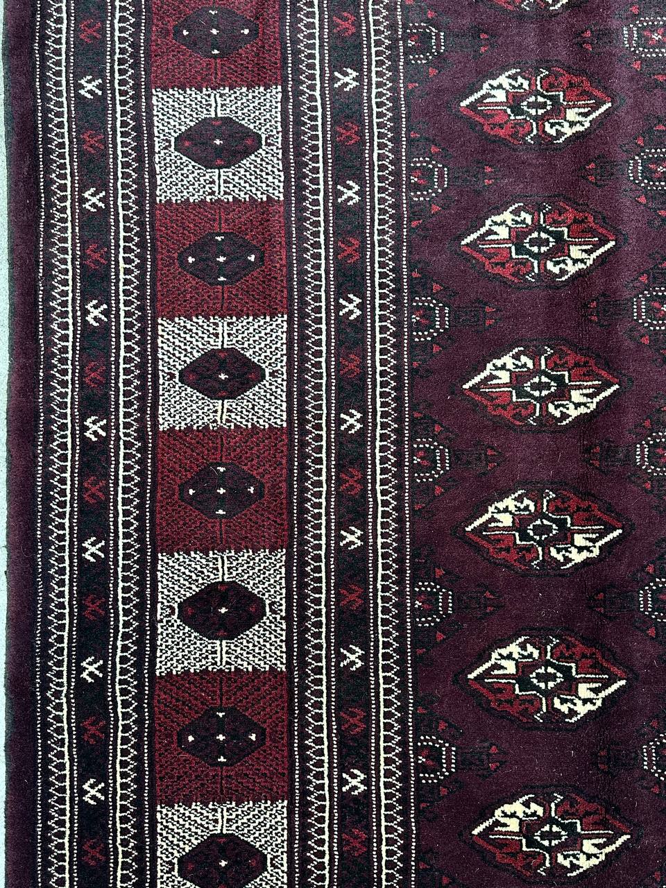 3.4x2.5M Chocolate Tone Turkoman Bokhara Rug - Image 14