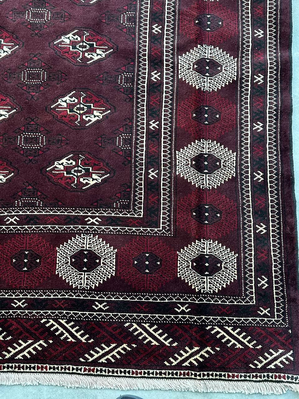 3.7x2.6M Chocolate Tone Turkoman Bokhara Rug - Image 3