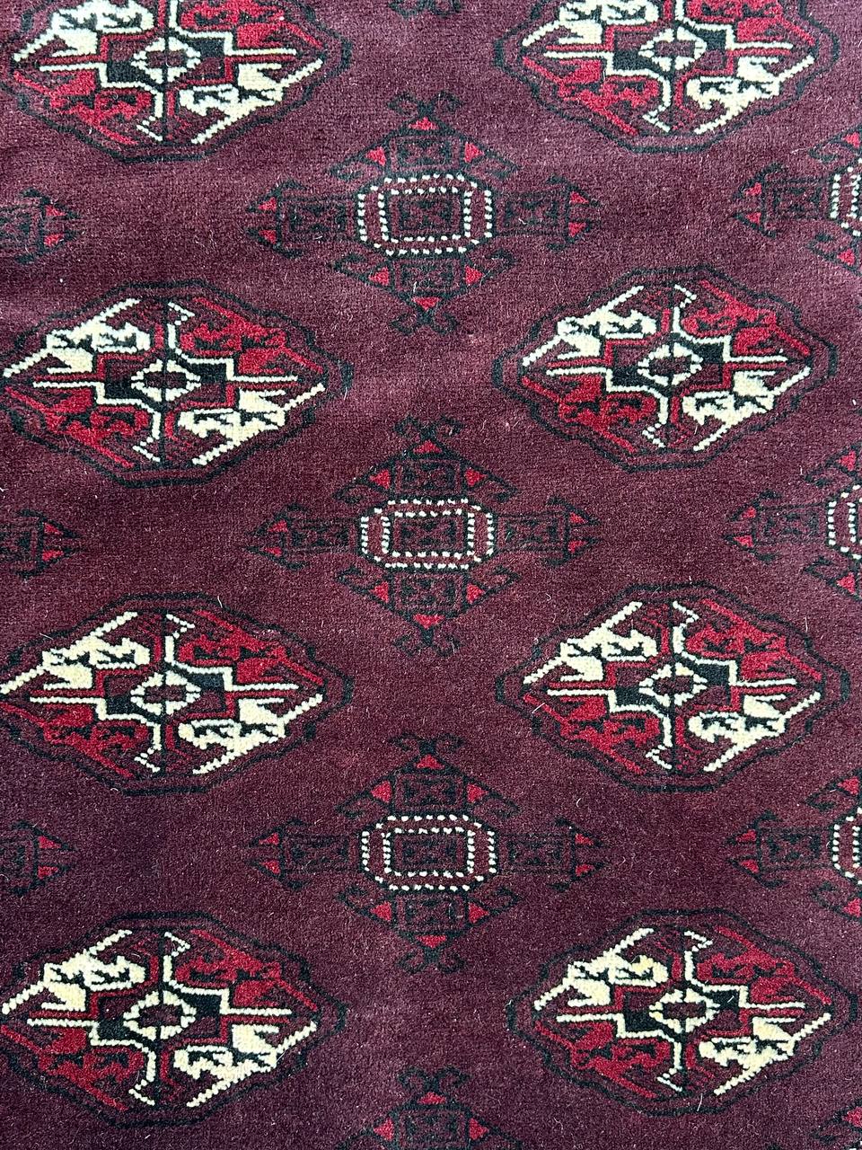 3.7x2.6M Chocolate Tone Turkoman Bokhara Rug - Image 2