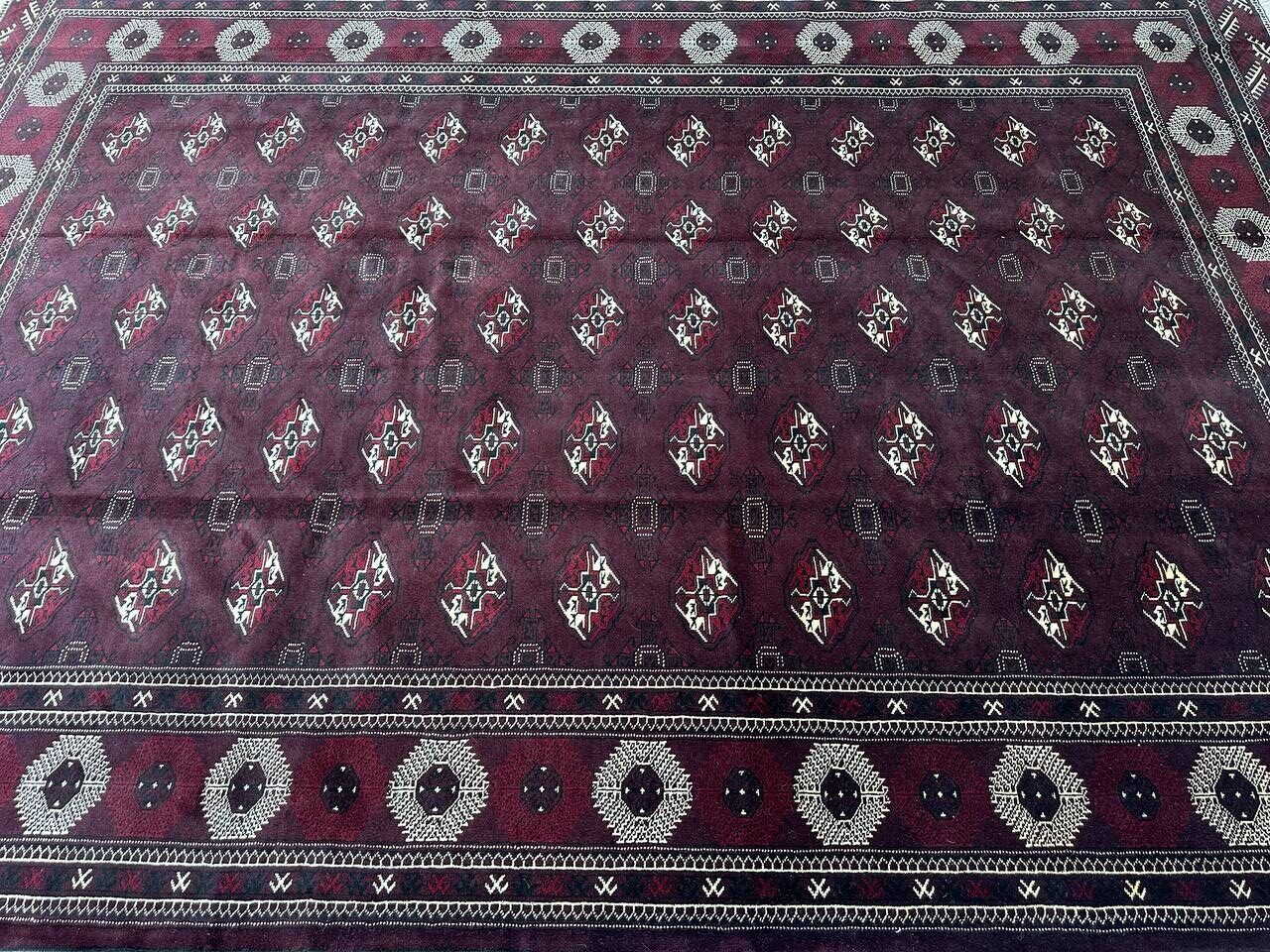 3.7x2.6M Chocolate Tone Turkoman Bokhara Rug - Image 6
