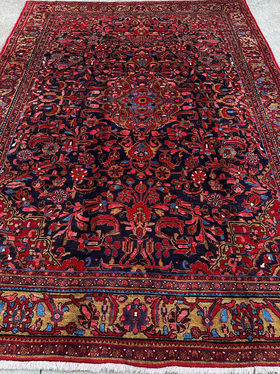 3.7x2.4M Antique Nanaj Persian Rug - Image 7