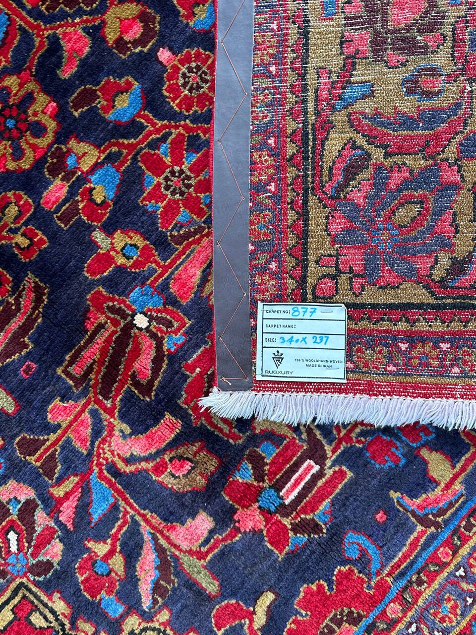 3.7x2.4M Antique Nanaj Persian Rug - Image 9