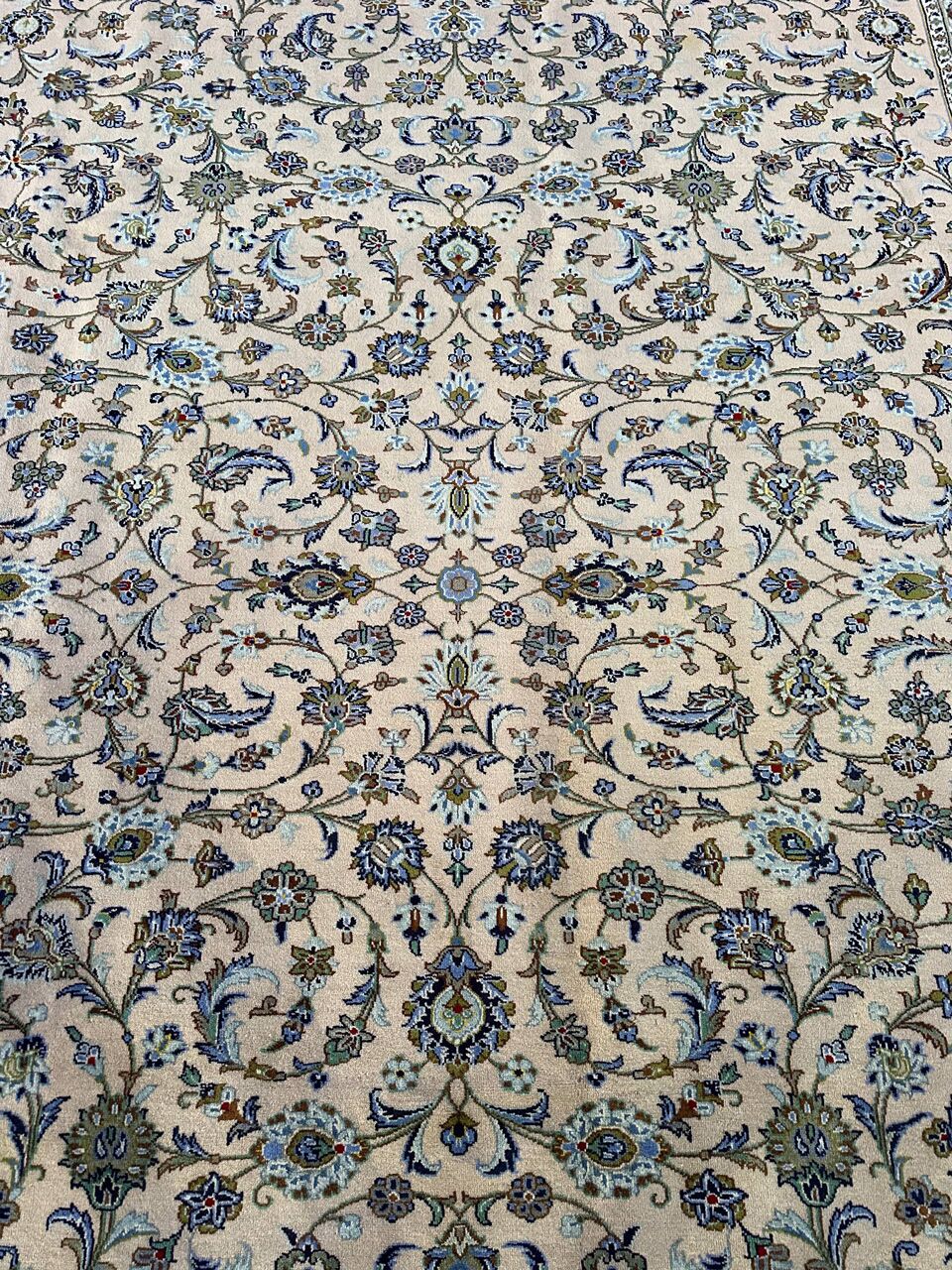 4x3M Signed Beige Kashan Rug - Image 15