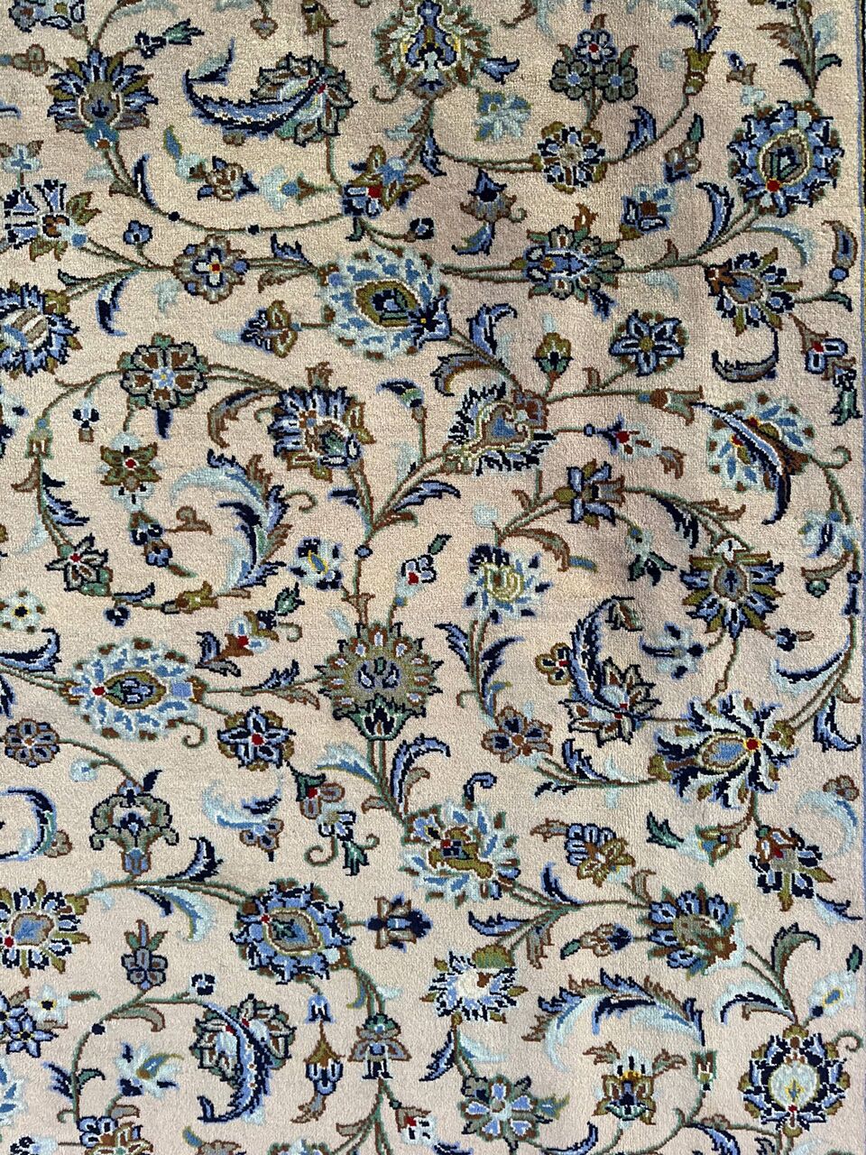 4x3M Signed Beige Kashan Rug - Image 16