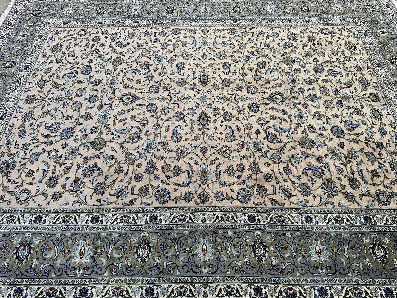 4x3M Signed Beige Kashan Rug - Image 17