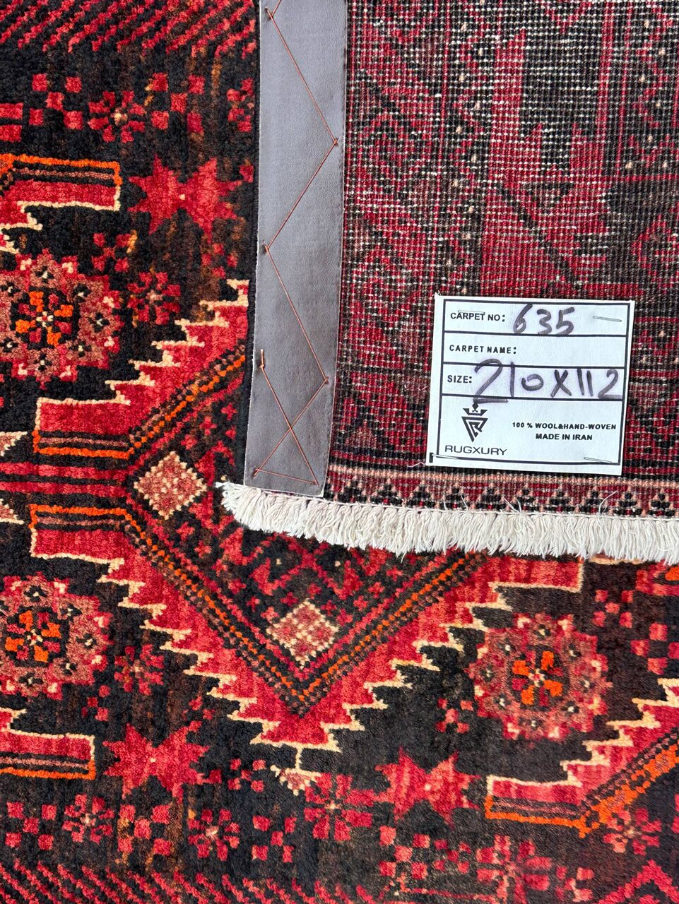 2.1x1.1M Balouchi Tribal Rug - Image 9