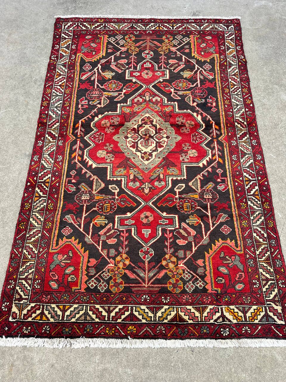 2x1.2M Vintage Persian Saveh Rug - Image 2