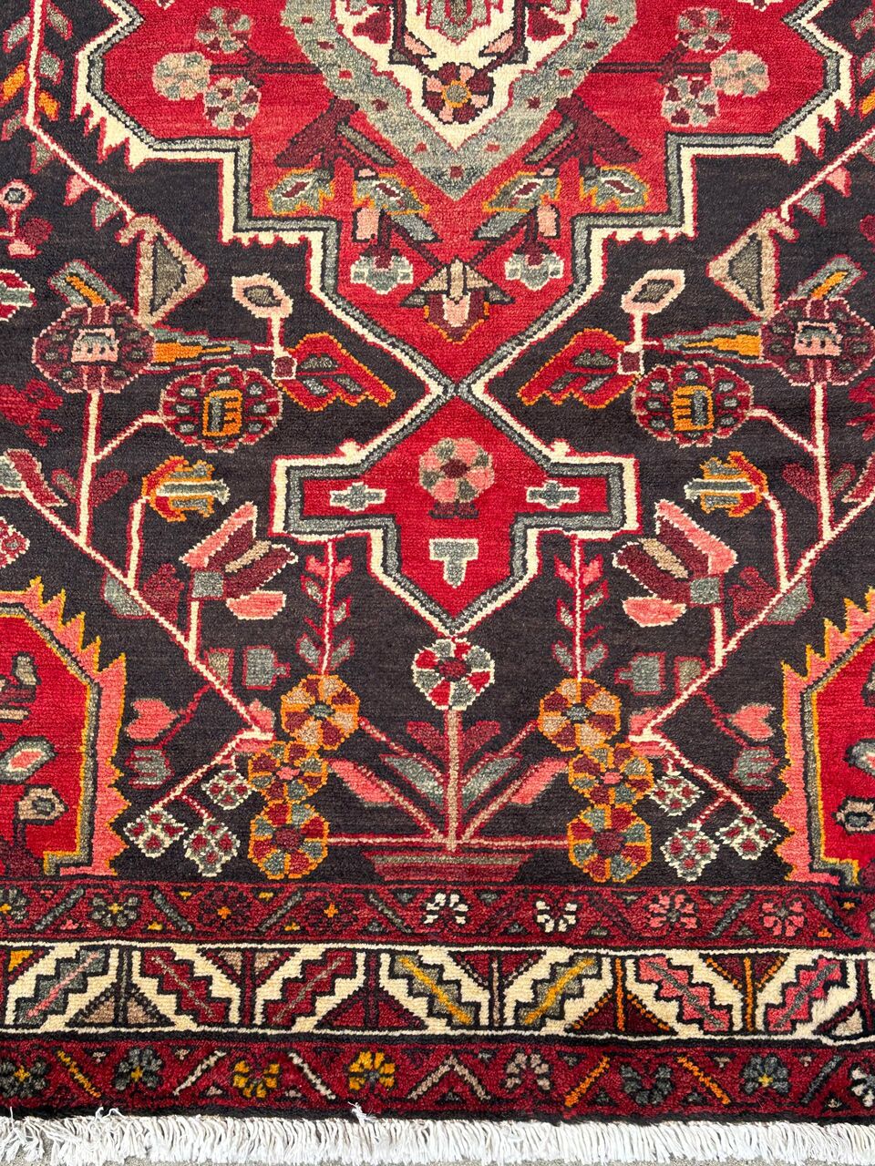 2x1.2M Vintage Persian Saveh Rug - Image 7
