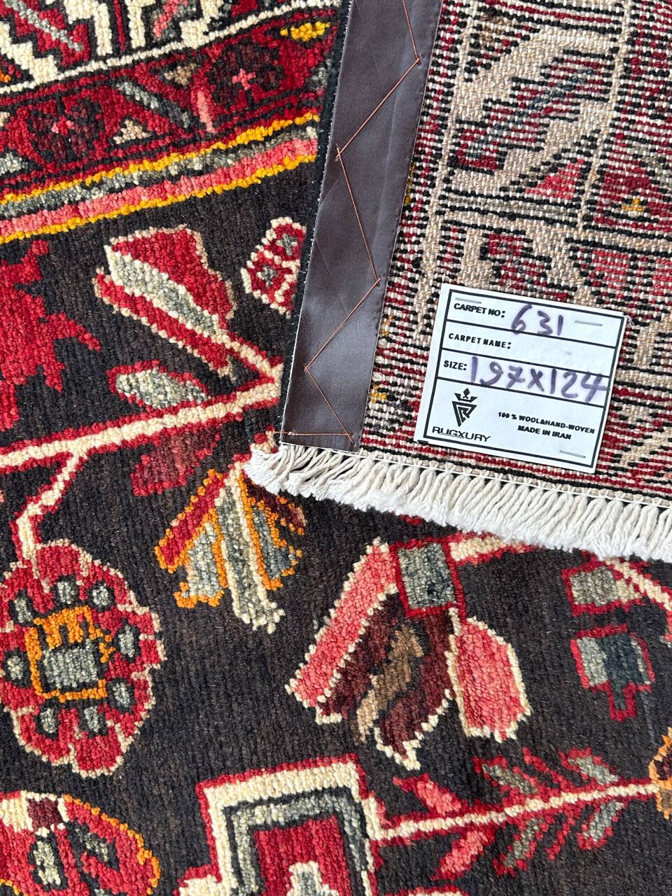 2x1.2M Vintage Persian Saveh Rug - Image 8