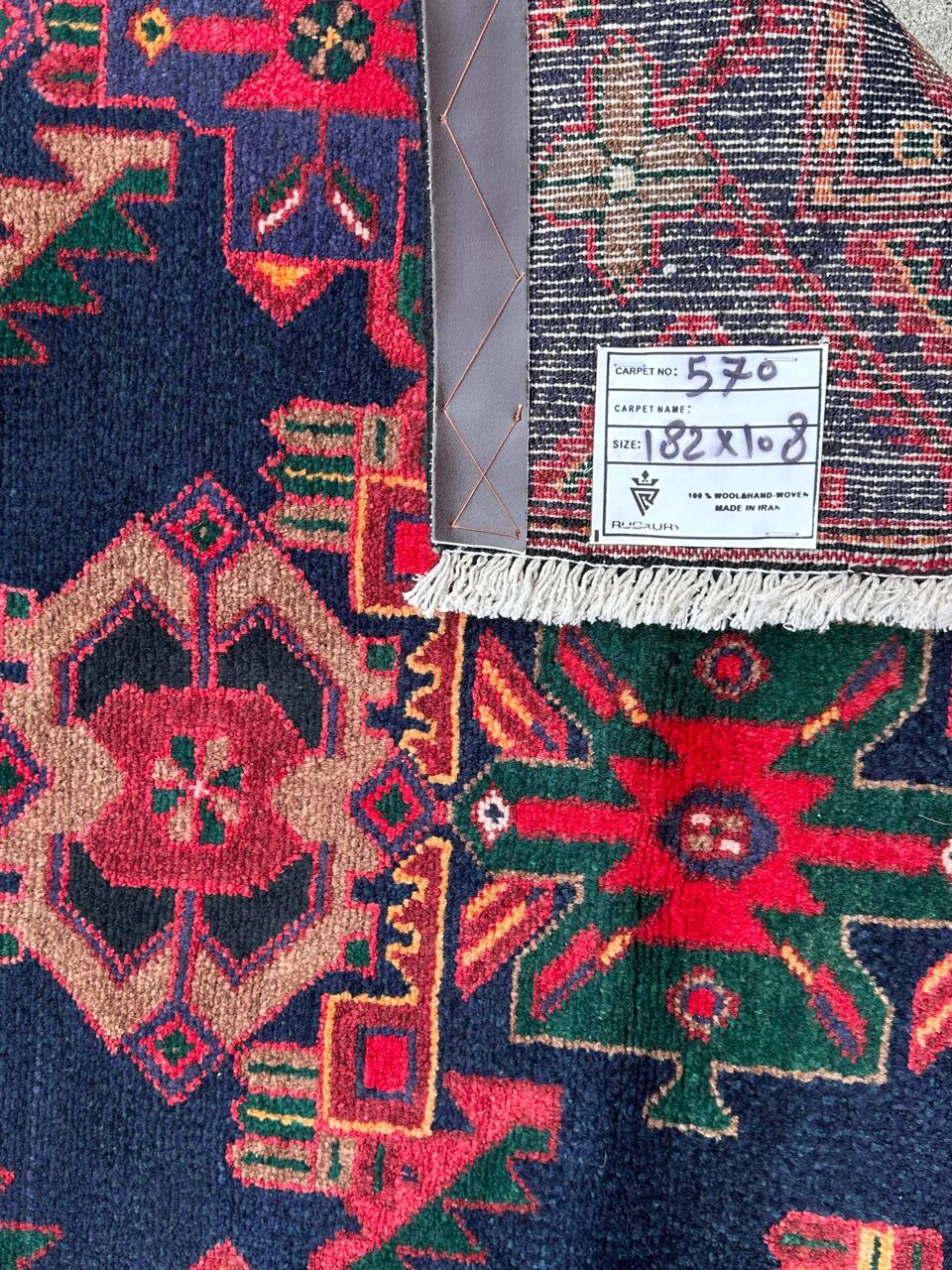 1.8x1m Zanjan Persian Rug - Image 7