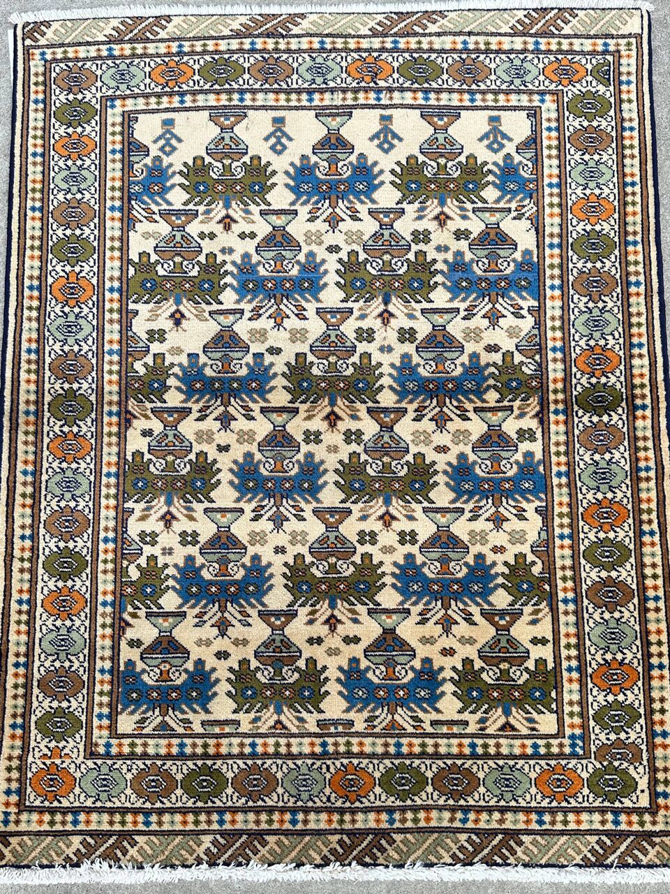 1.4x1M Antique Turkoman Persian Rug
