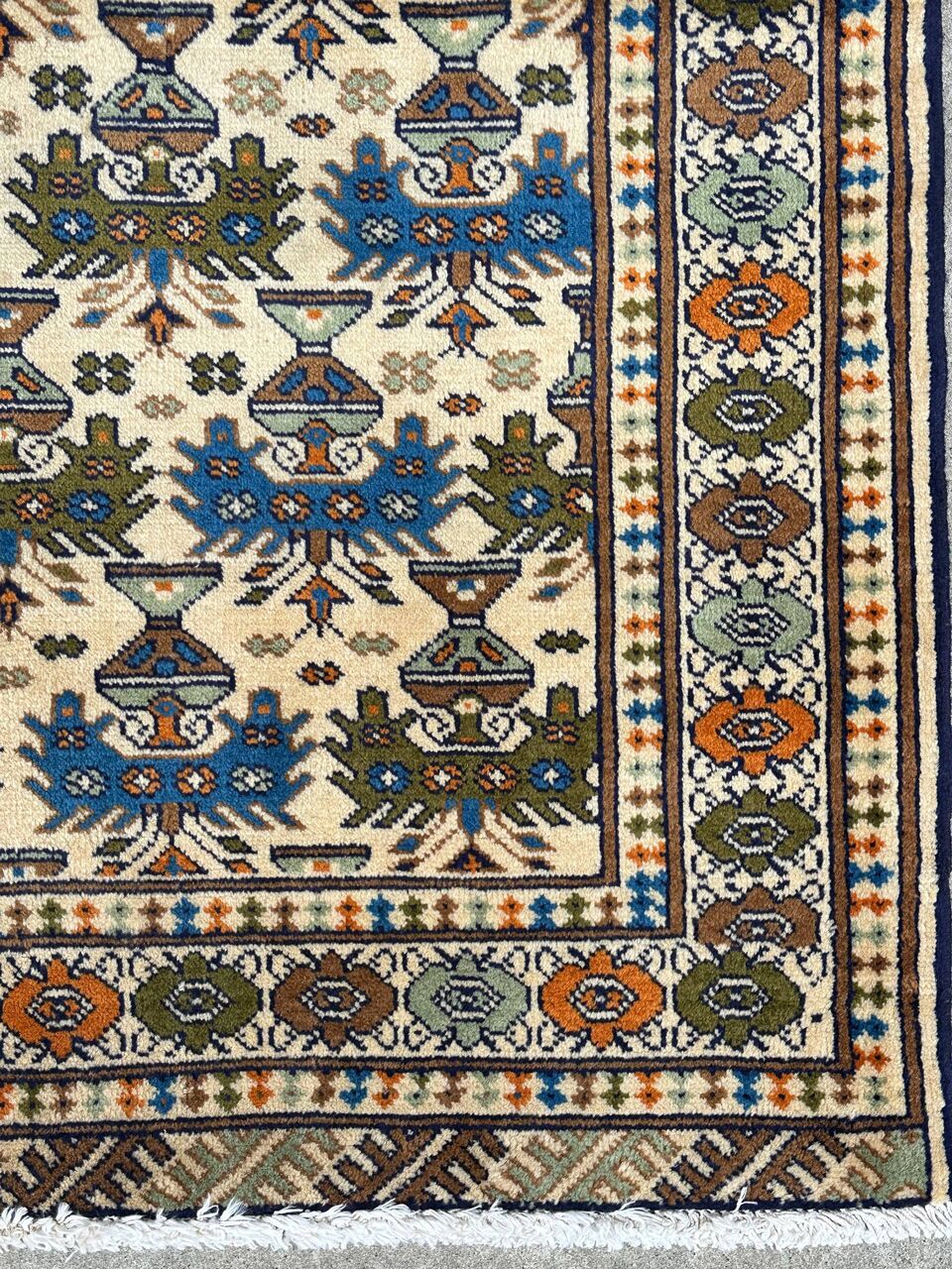 1.4x1M Antique Turkoman Persian Rug - Image 5