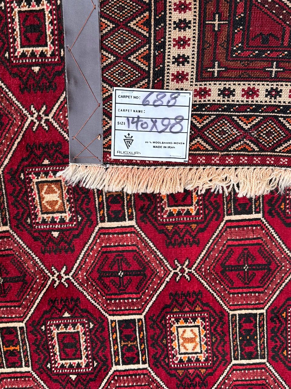1.4x1M Balouchi Tribal Rug - Image 7