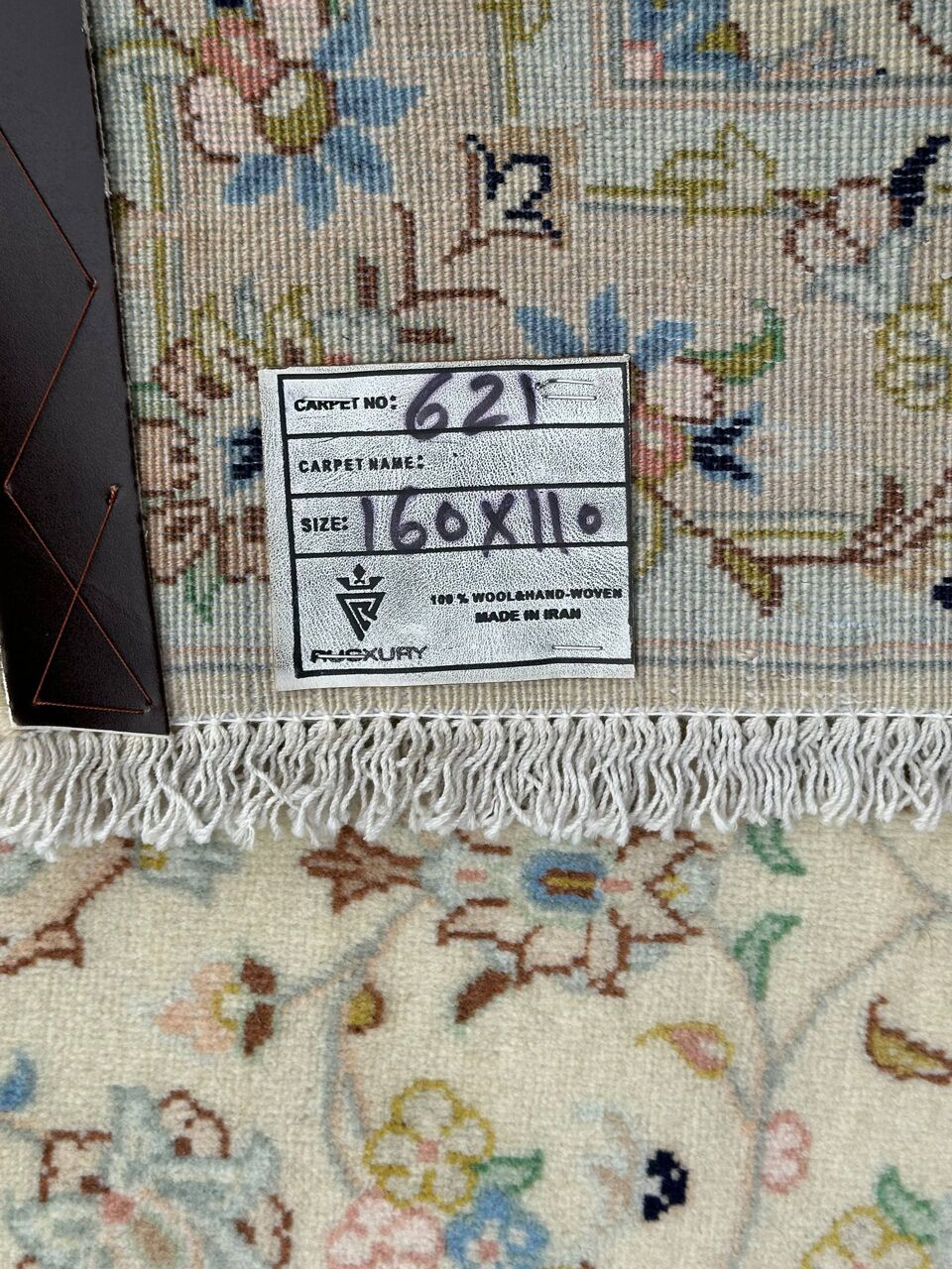 1.6x1.1M Creamy Tone Persian Kashan Rug - Image 8
