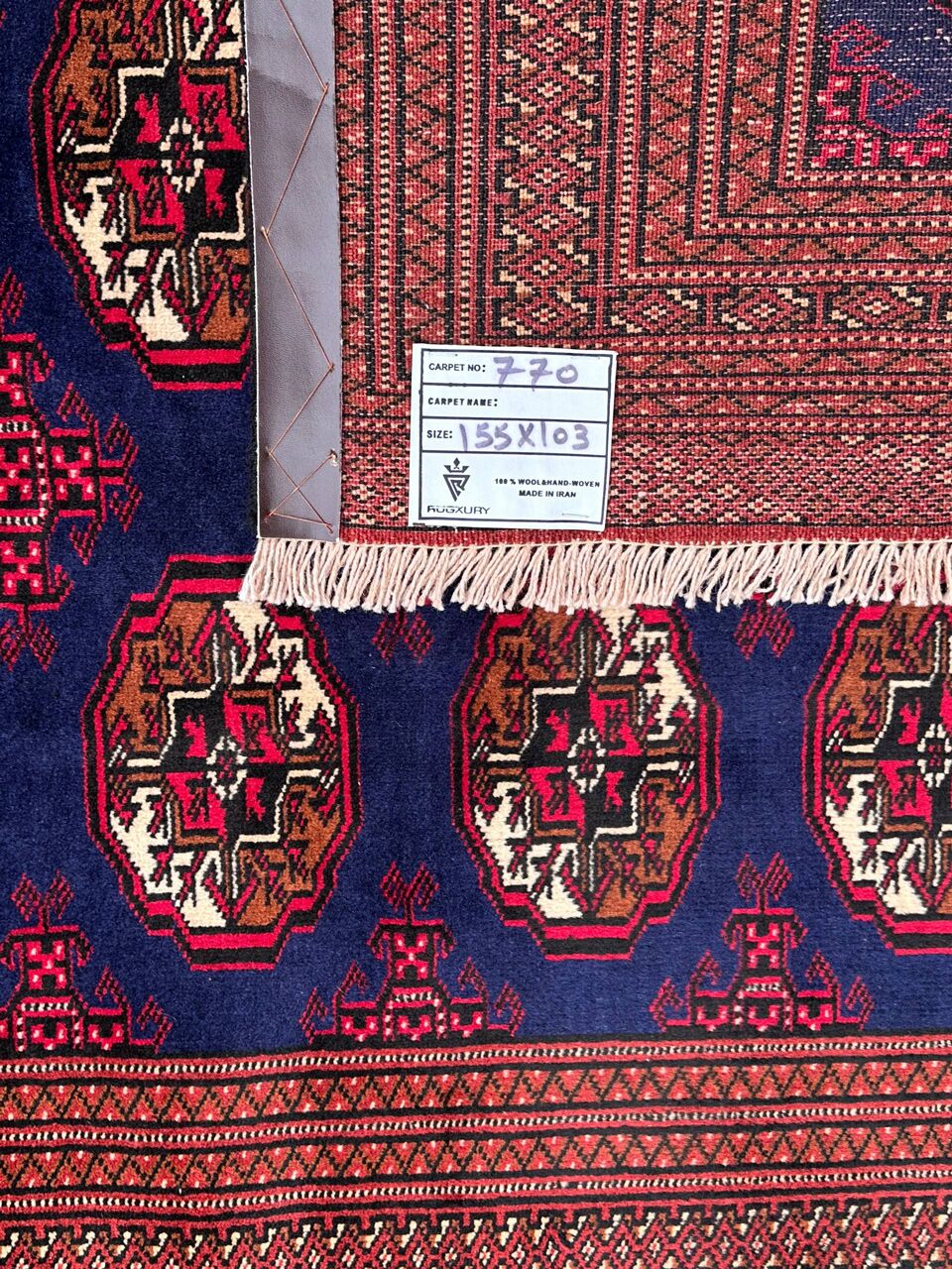 1.5x1M Turkoman Persian Rug - Image 7