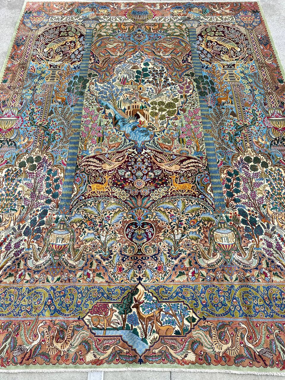 4x3M Pictorial Garden Of Eden Kashmar Rug - Image 10