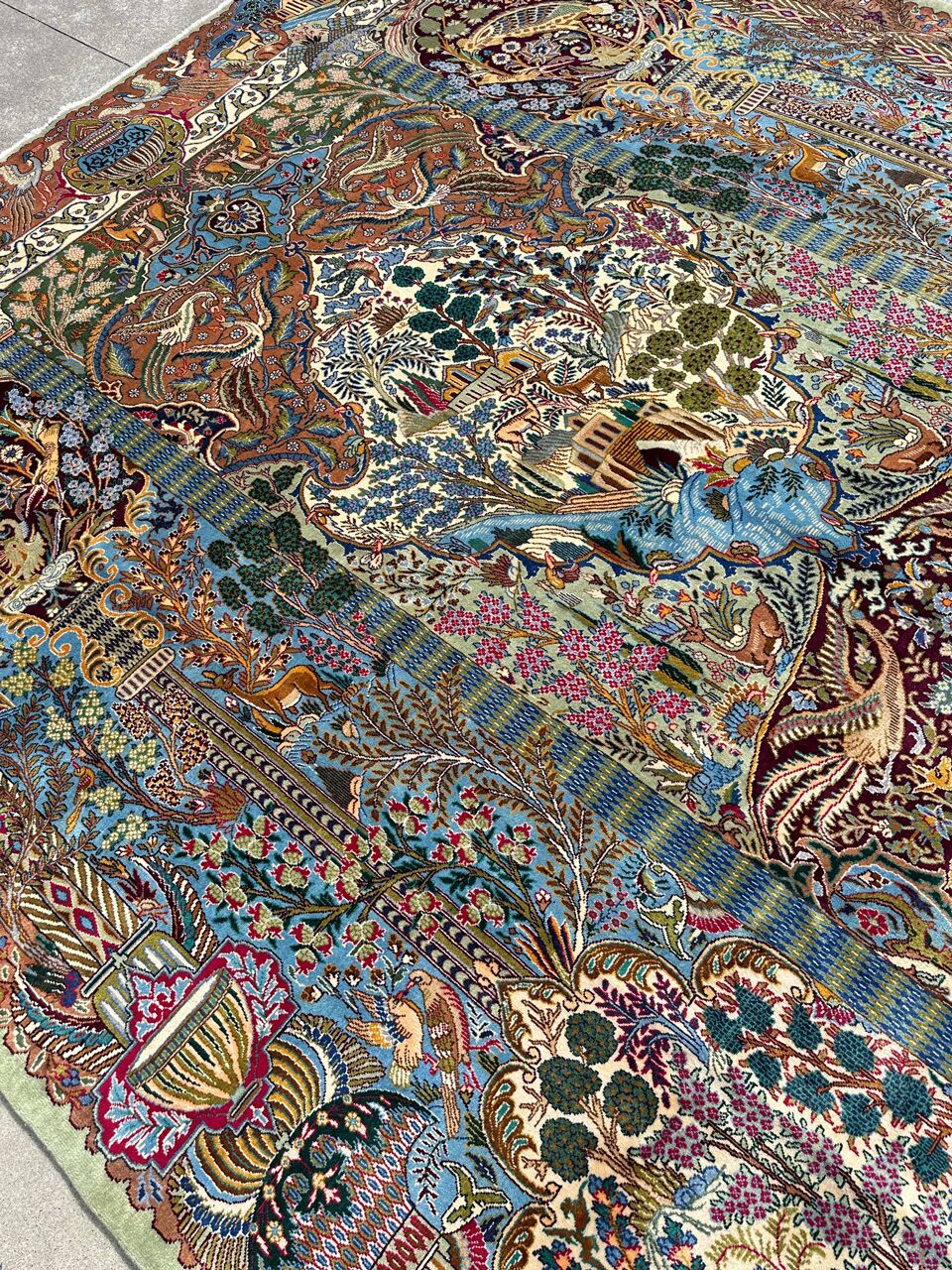 4x3M Pictorial Garden Of Eden Kashmar Rug - Image 9