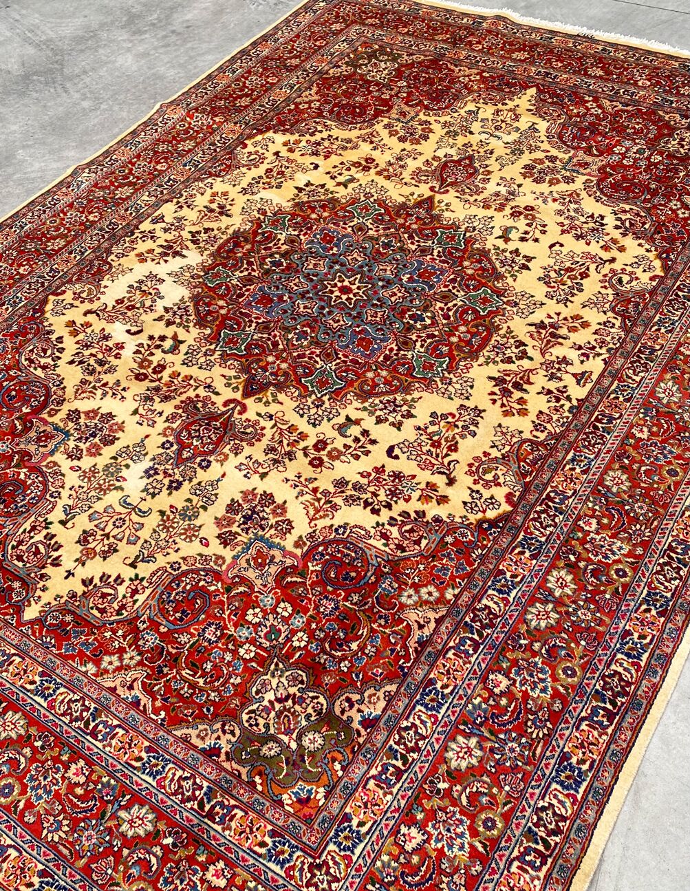 3.4x2.5M Sigend Persian Sabzevar Rug (Repaired) - Image 3