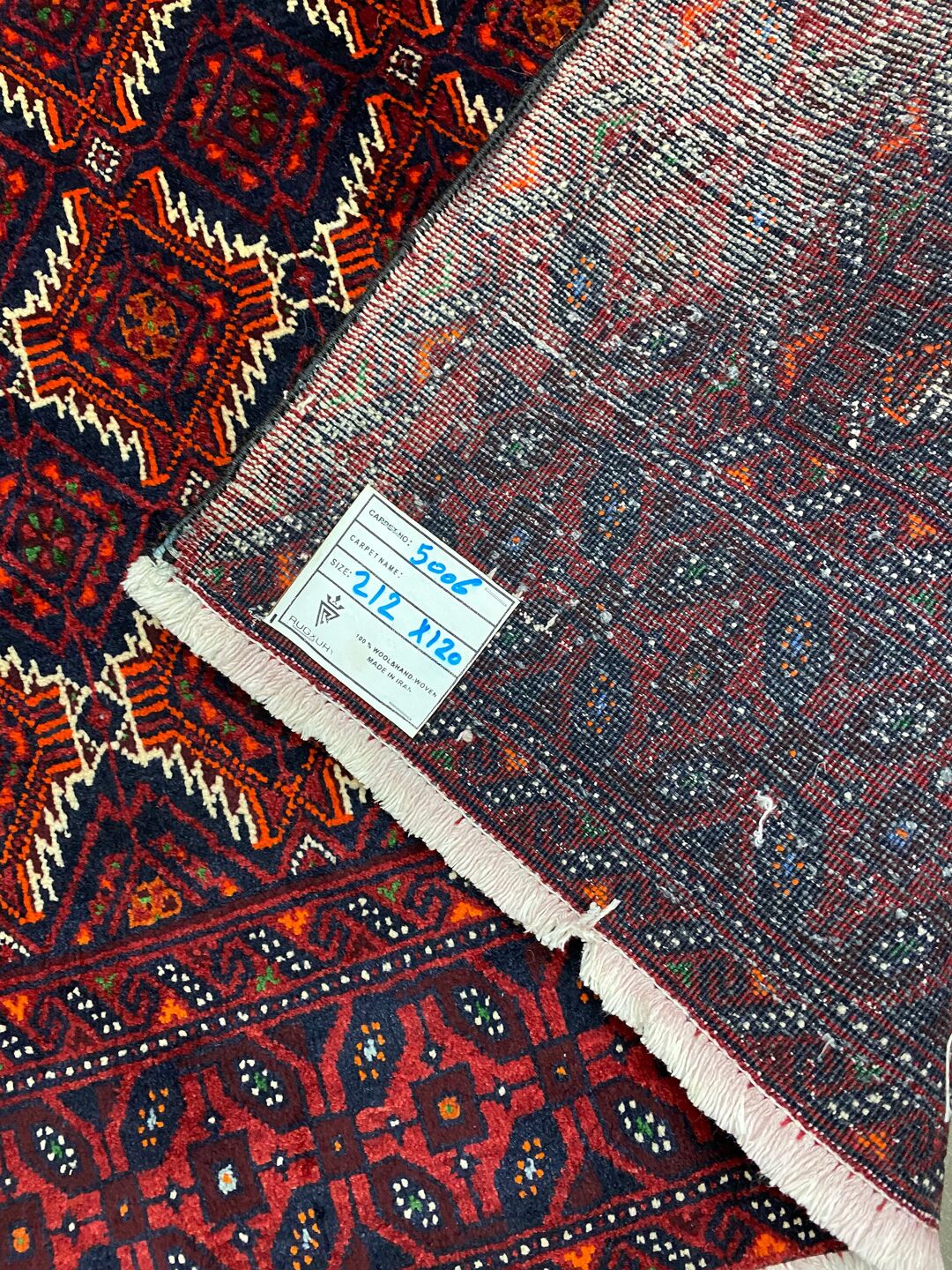 2.2x1.2M Persian Balouchi Nomadic Rug - Image 7