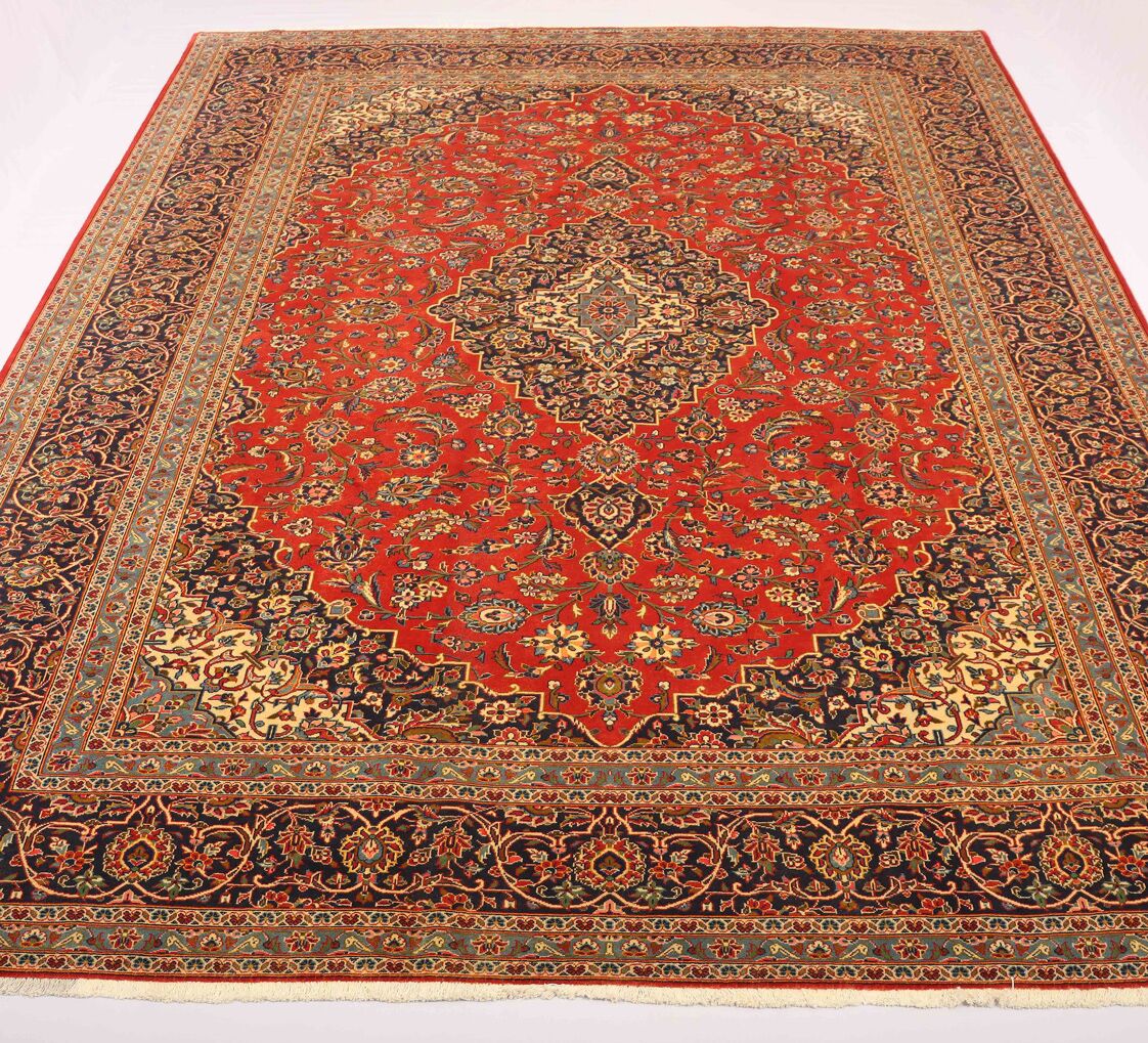 4x3M Vintage Traditional Persian Kashan (Faded Red Tone) - Image 3
