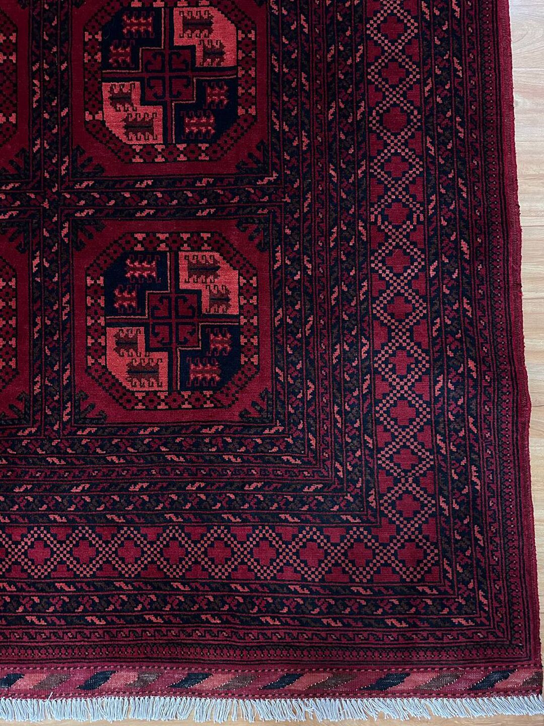 3.17 x 2.18M Antique Afghan Ersari Rug - Image 8