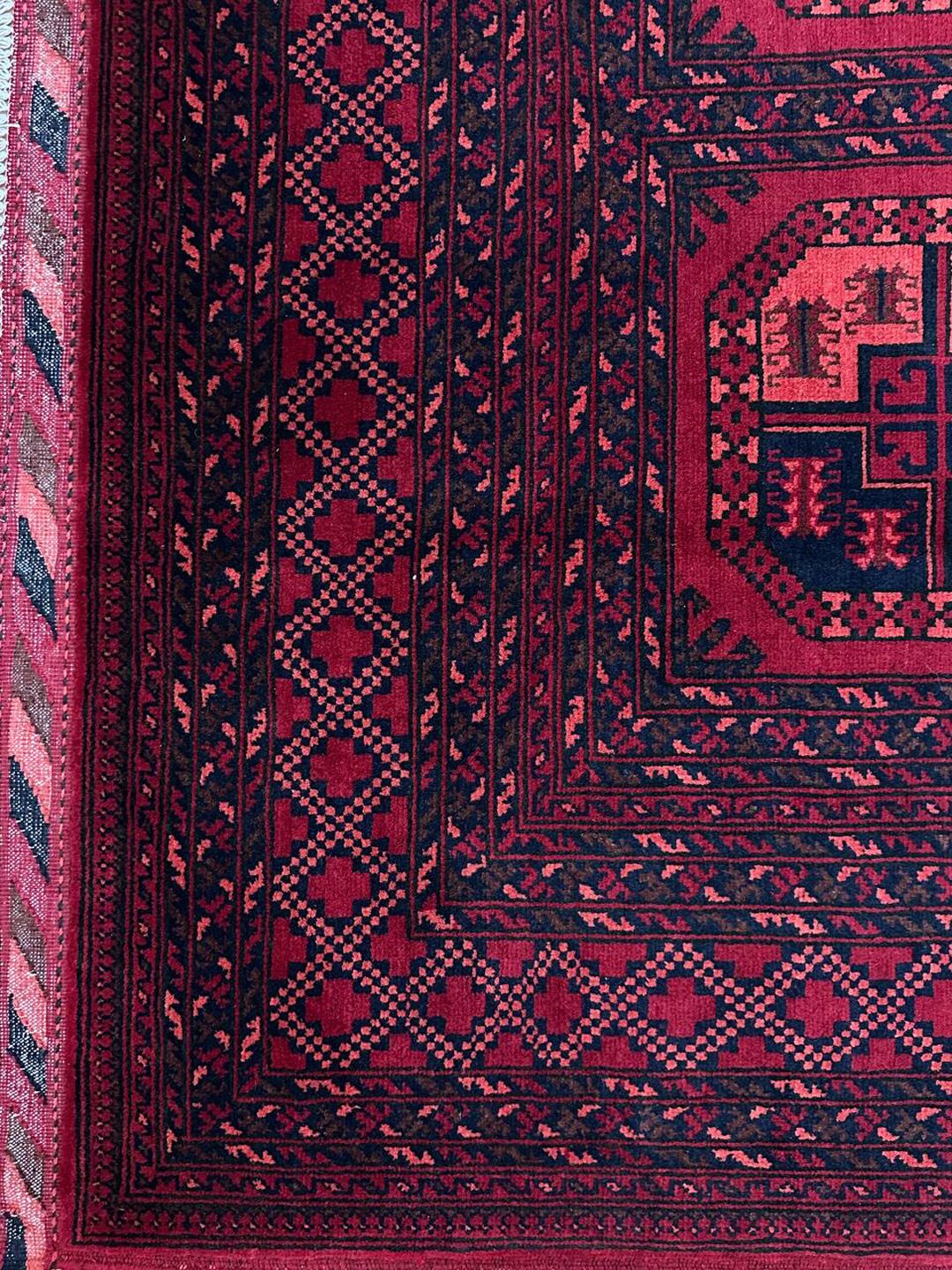 3.17 x 2.18M Antique Afghan Ersari Rug - Image 4